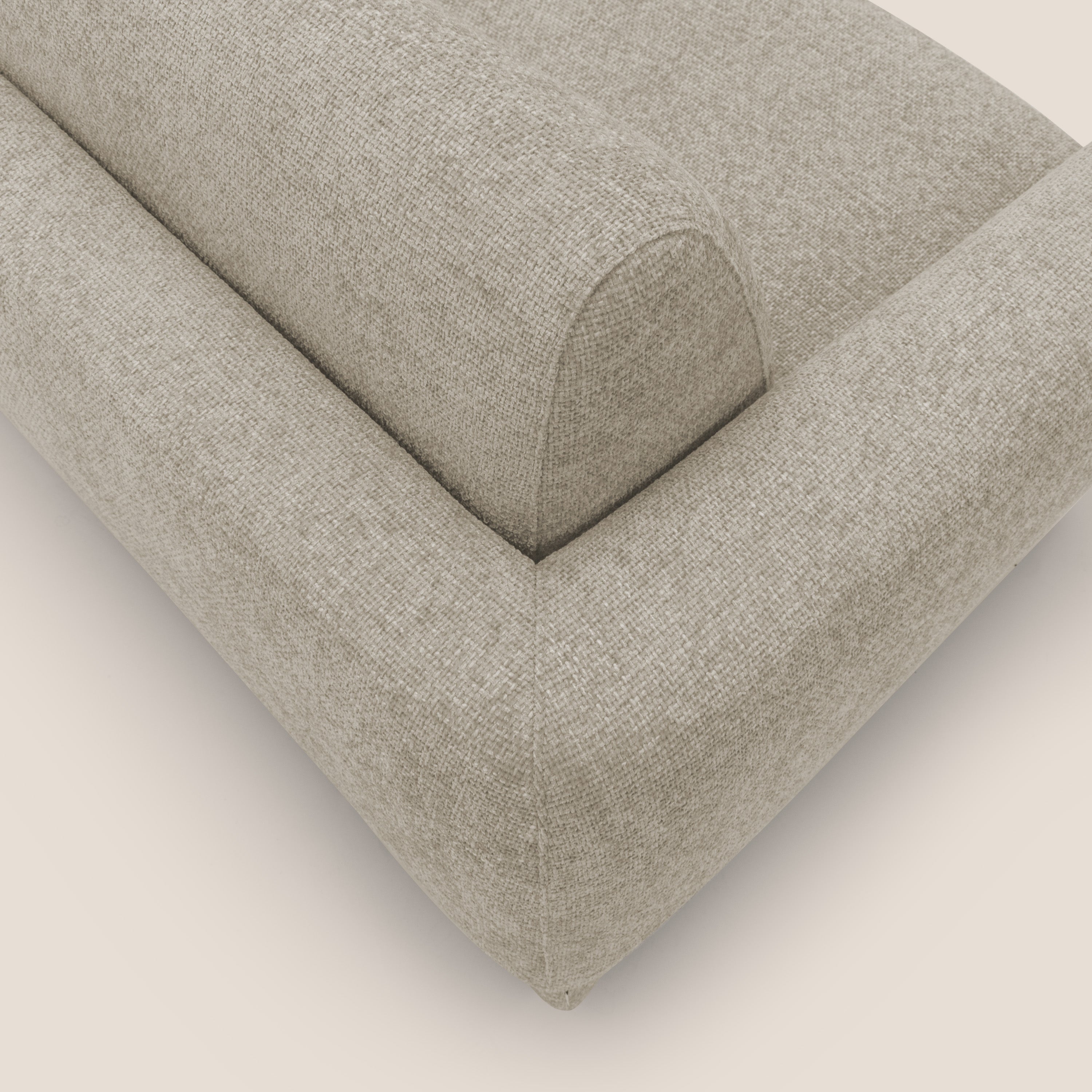 Happy Divano letto matrimoniale con materasso h18 cm in tessuto impermeabile T10 beige - divani.store