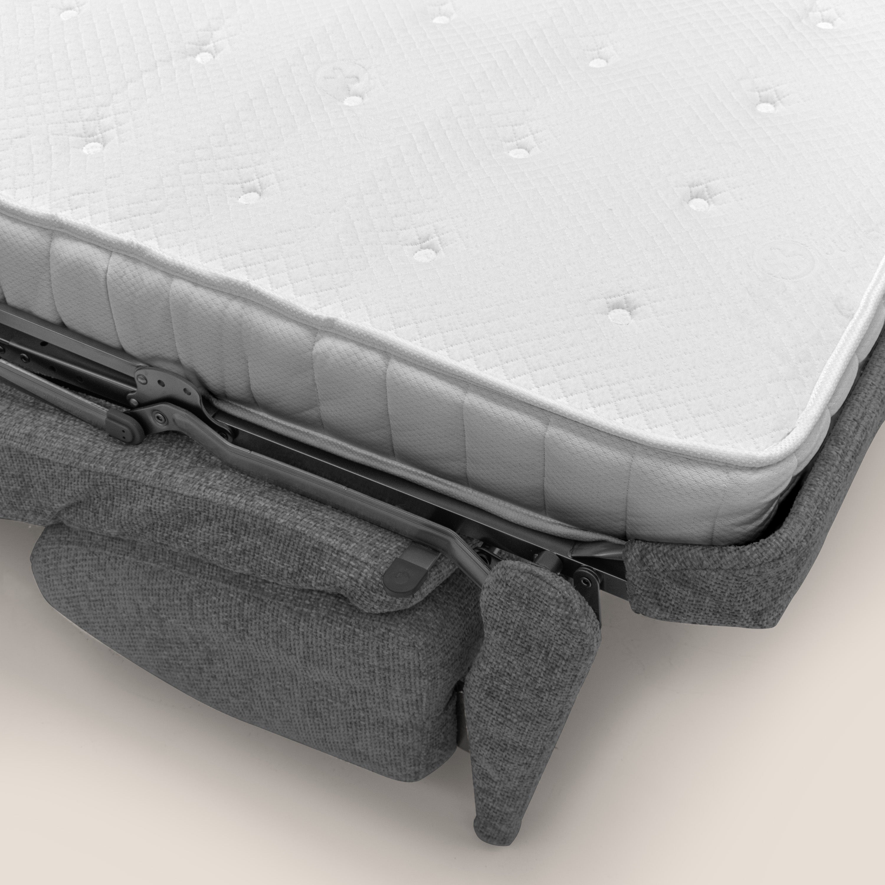 Happy Divano letto matrimoniale con materasso h18 cm in tessuto impermeabile T10 antracite - divani.store