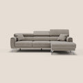 Caravaggio Divano angolare con sedute scorrevoli in tessuto morbido impermeabile T02 beige - divani.store