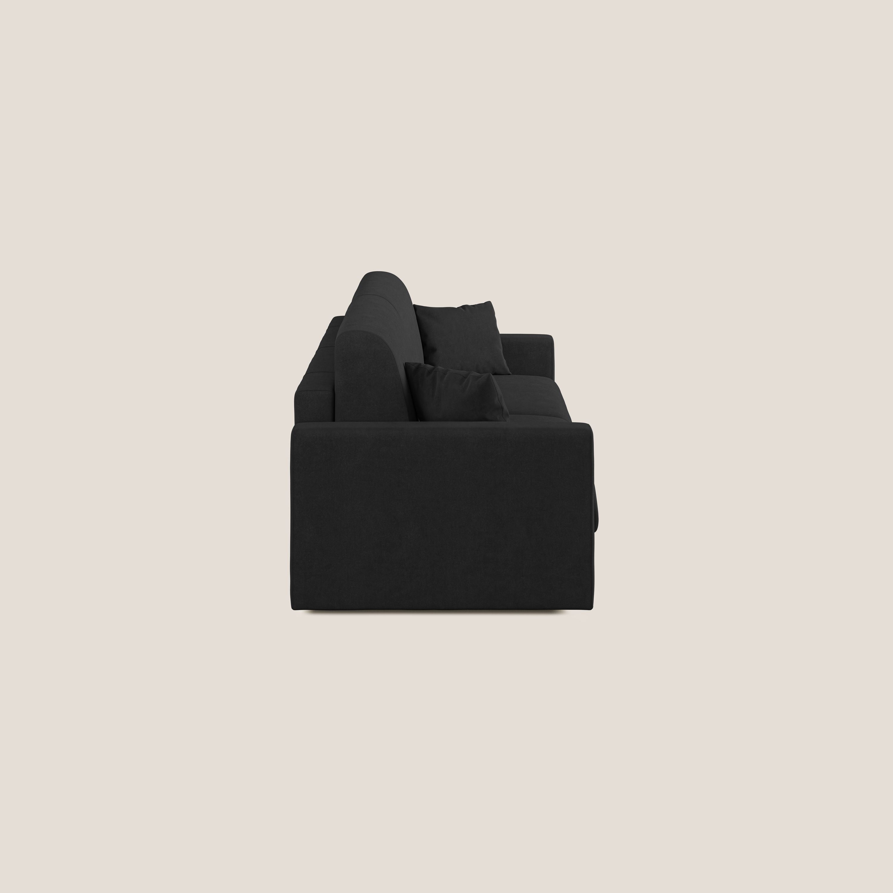 Chris Divano letto in microfibra smacchiabile T11 nero - divani.store