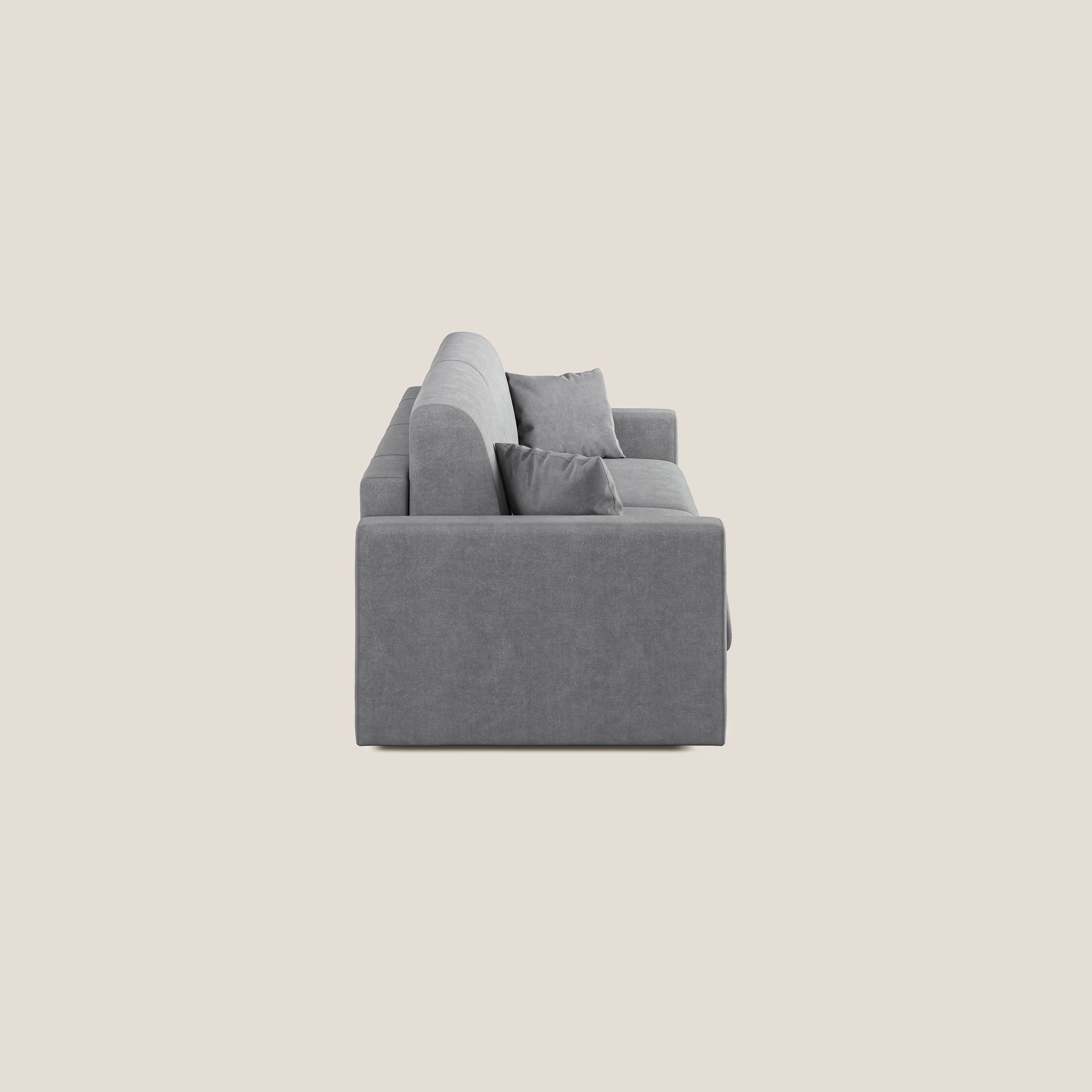 Chris Divano letto in microfibra smacchiabile T11 grigio - divani.store