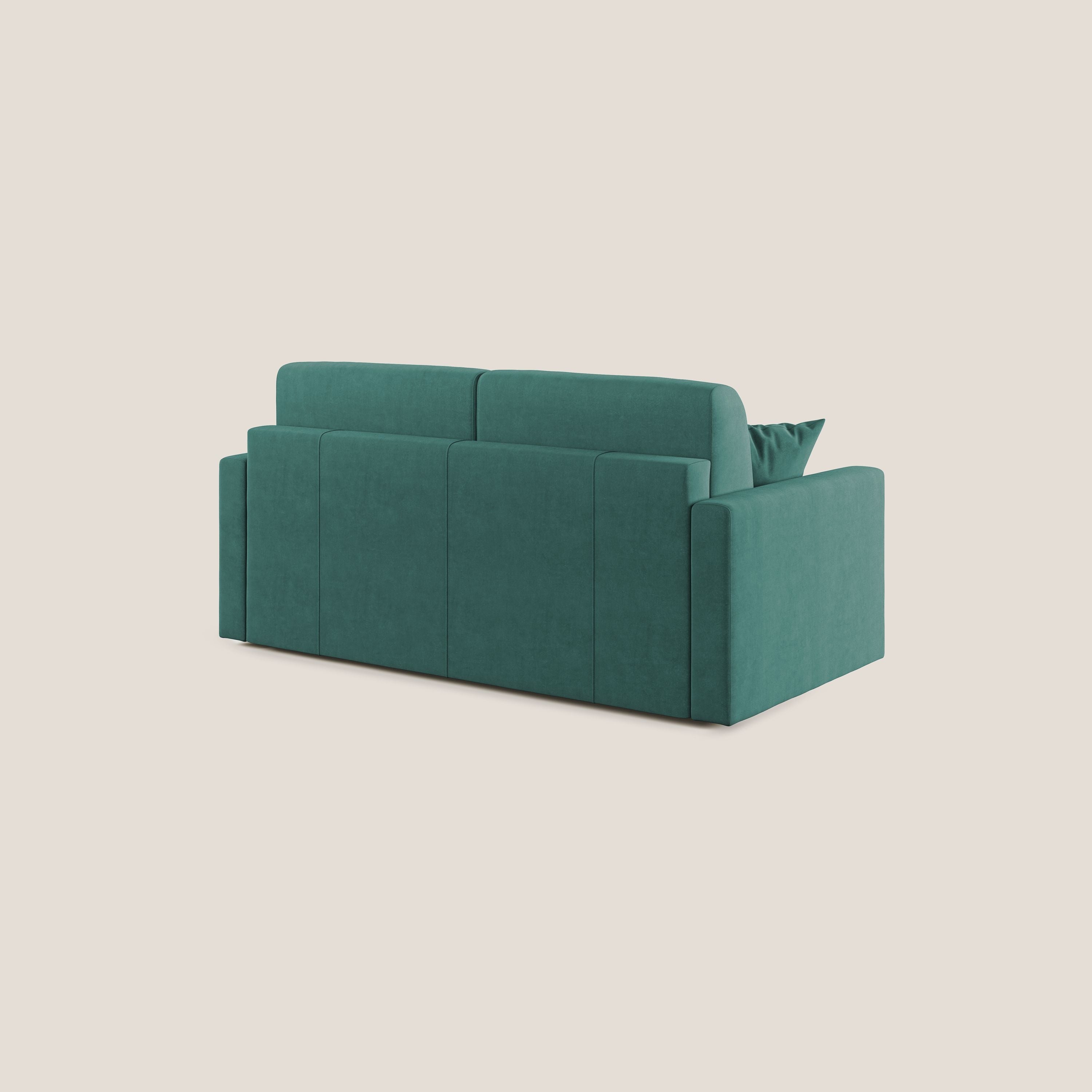 Chris Divano letto in microfibra smacchiabile T11 petrolio - divani.store