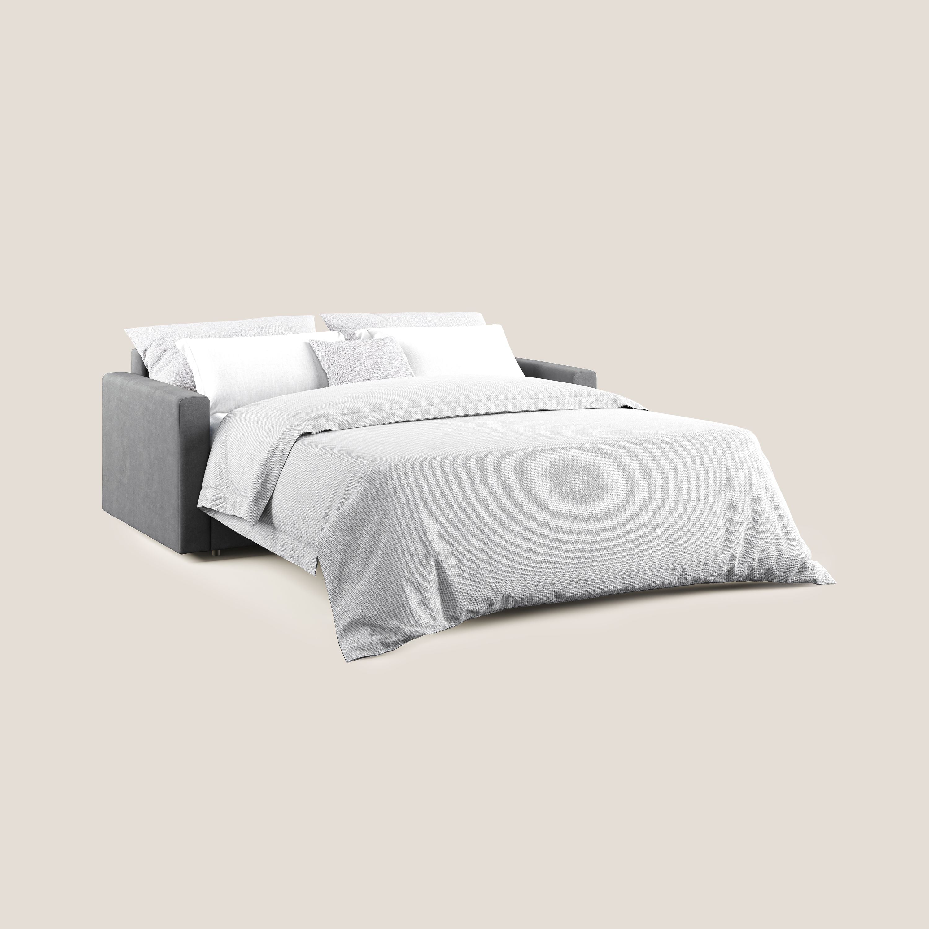 Chris Divano letto in microfibra smacchiabile T11 grigio - divani.store