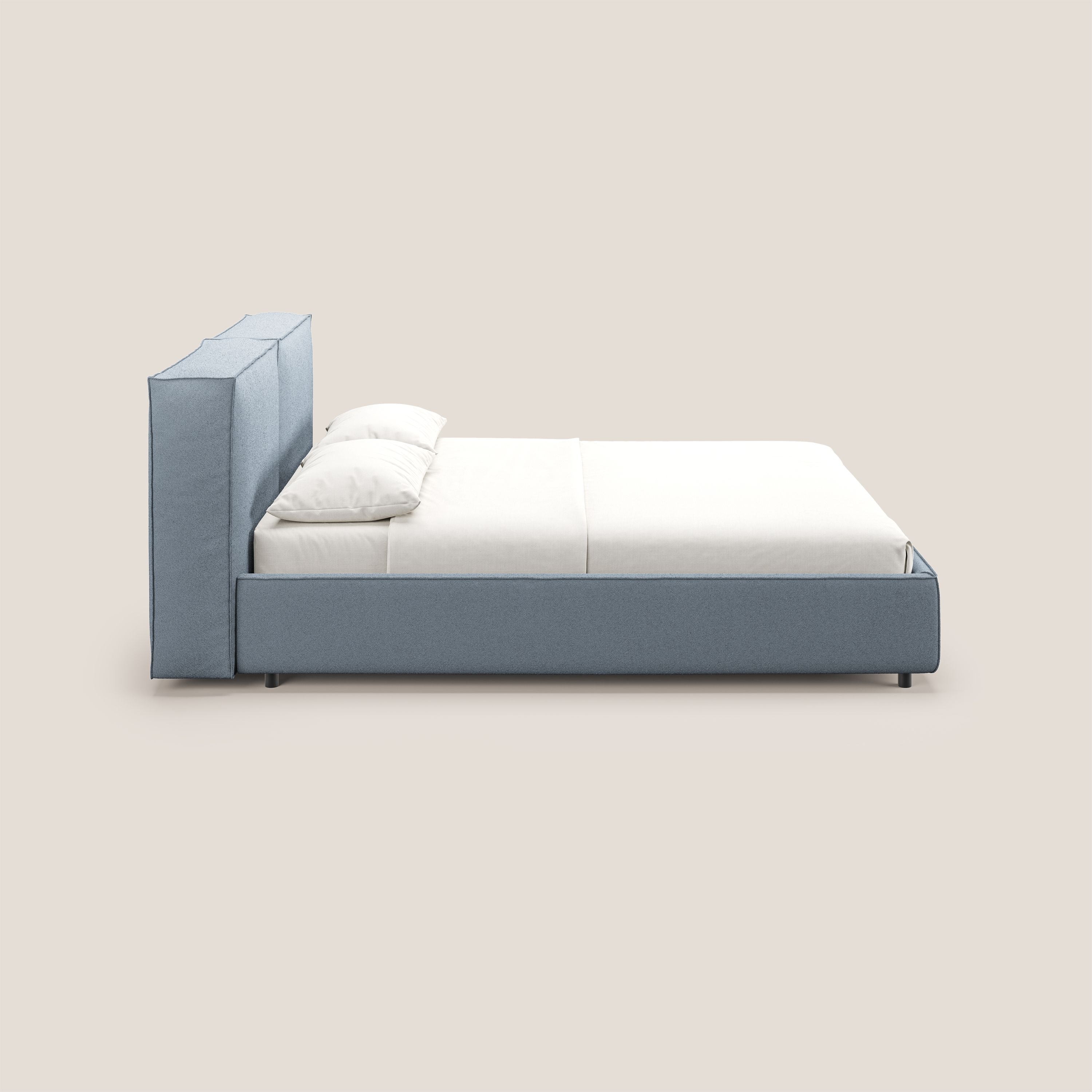 Cocoon letto imbottito contenitore sfoderabile in bouclet impermeabile T07 carta da zucchero - divani.store