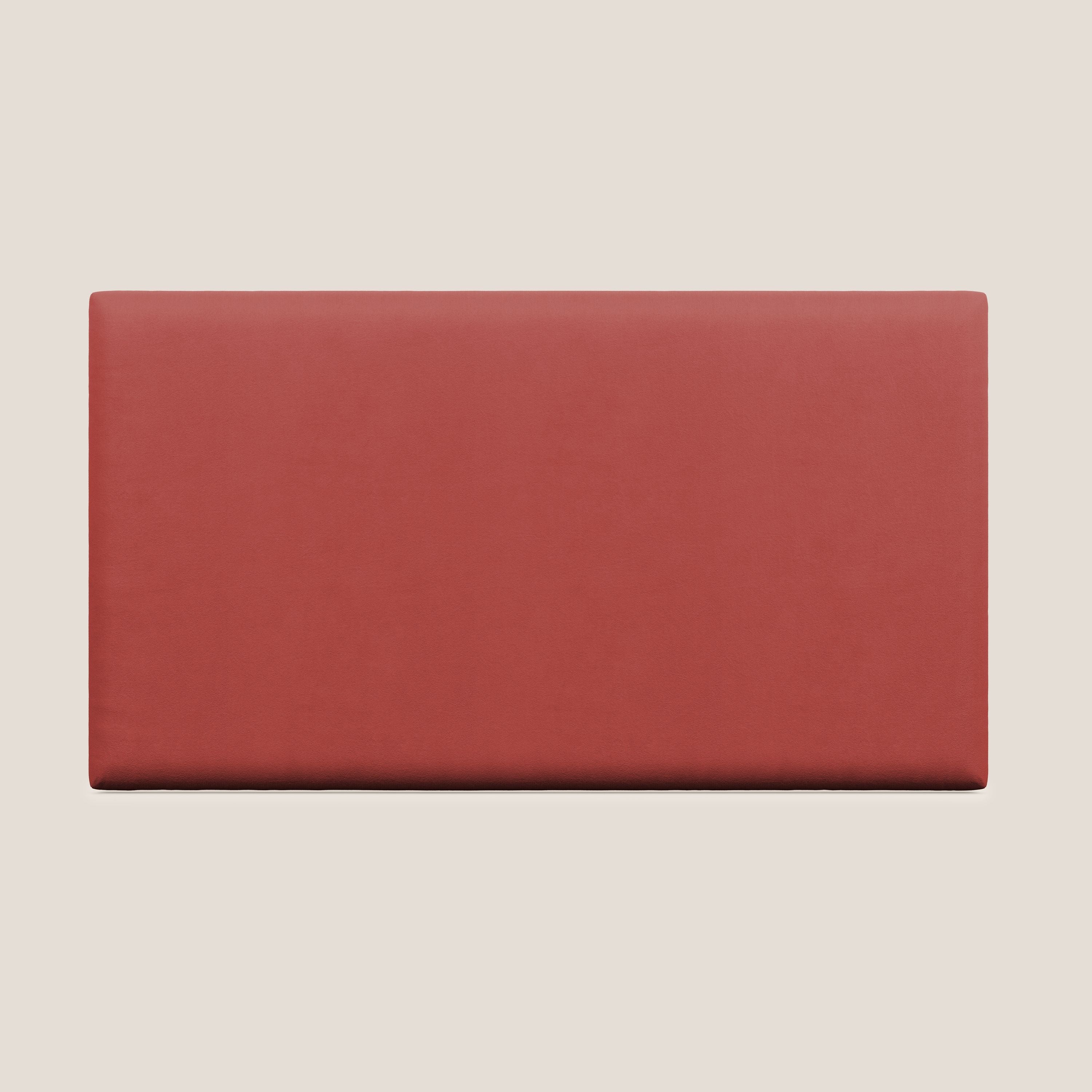 Testata pannello a muro media di varie dimensioni in microfibra smacchiabile T11 rosso - divani.store