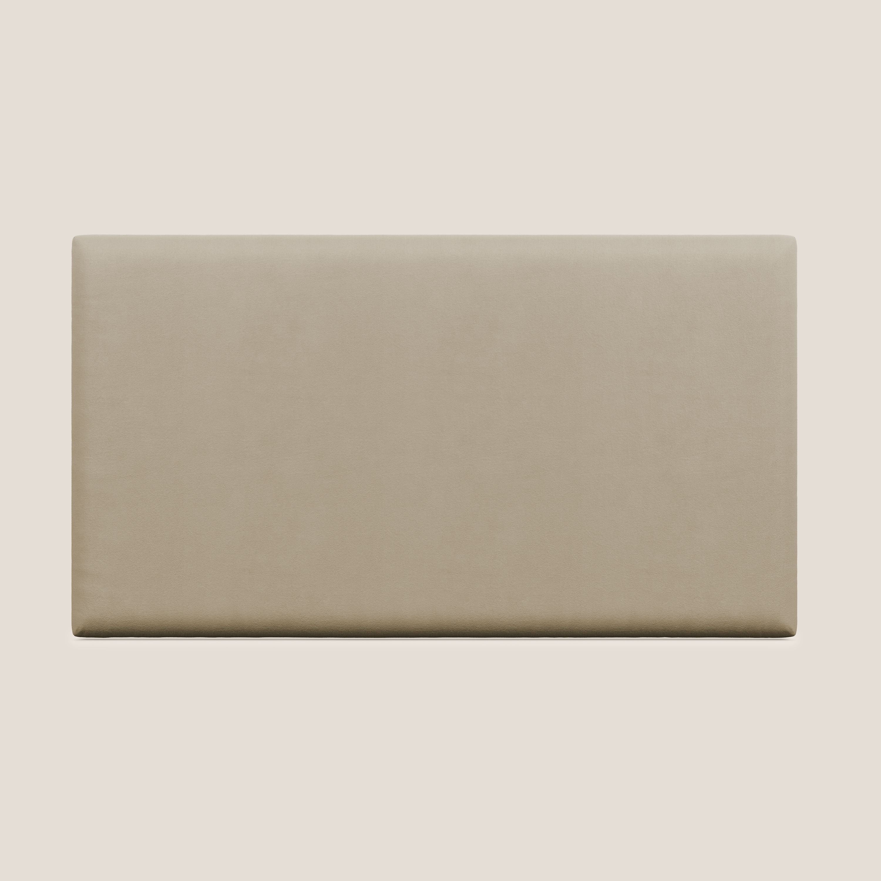 Testata pannello a muro media di varie dimensioni in microfibra smacchiabile T11 beige - divani.store