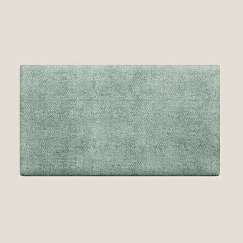 Testata pannello a muro media di varie dimensioni in morbido tessuto impermeabile T10 salvia - divani.store