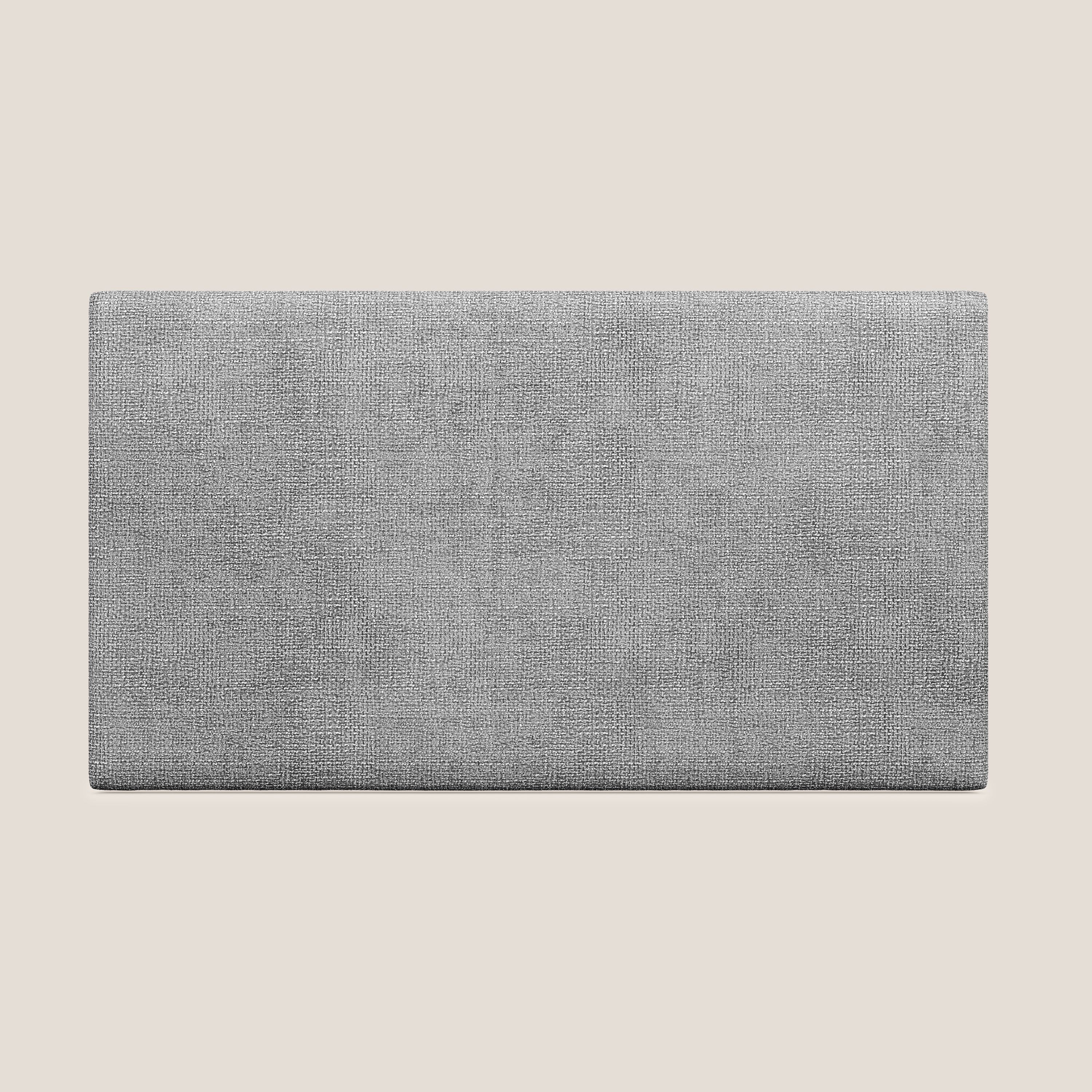 Testata pannello a muro piccola di varie dimensioni in morbido tessuto impermeabile T10 grigio - divani.store