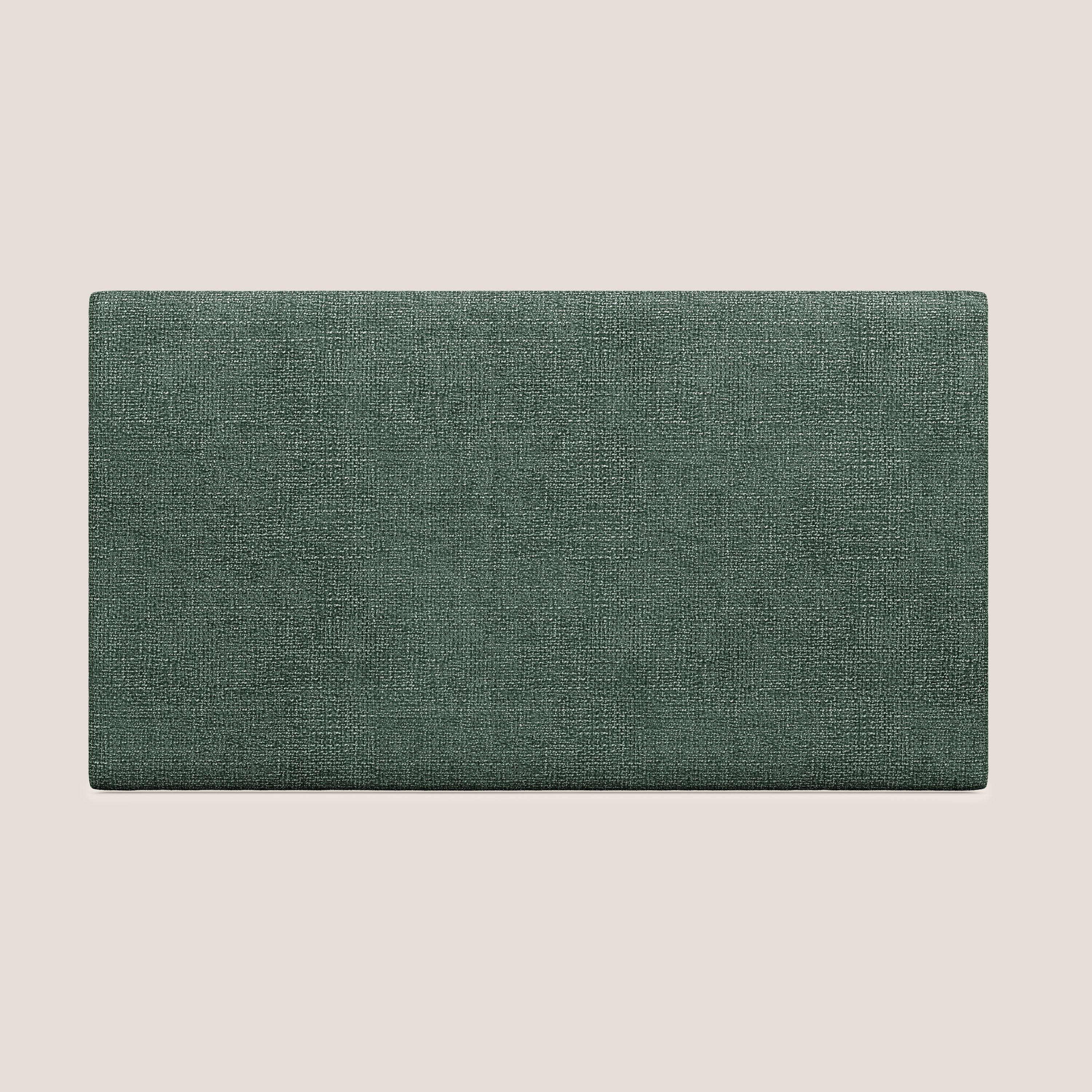Testata pannello a muro piccola di varie dimensioni in morbido tessuto impermeabile T10 verde - divani.store
