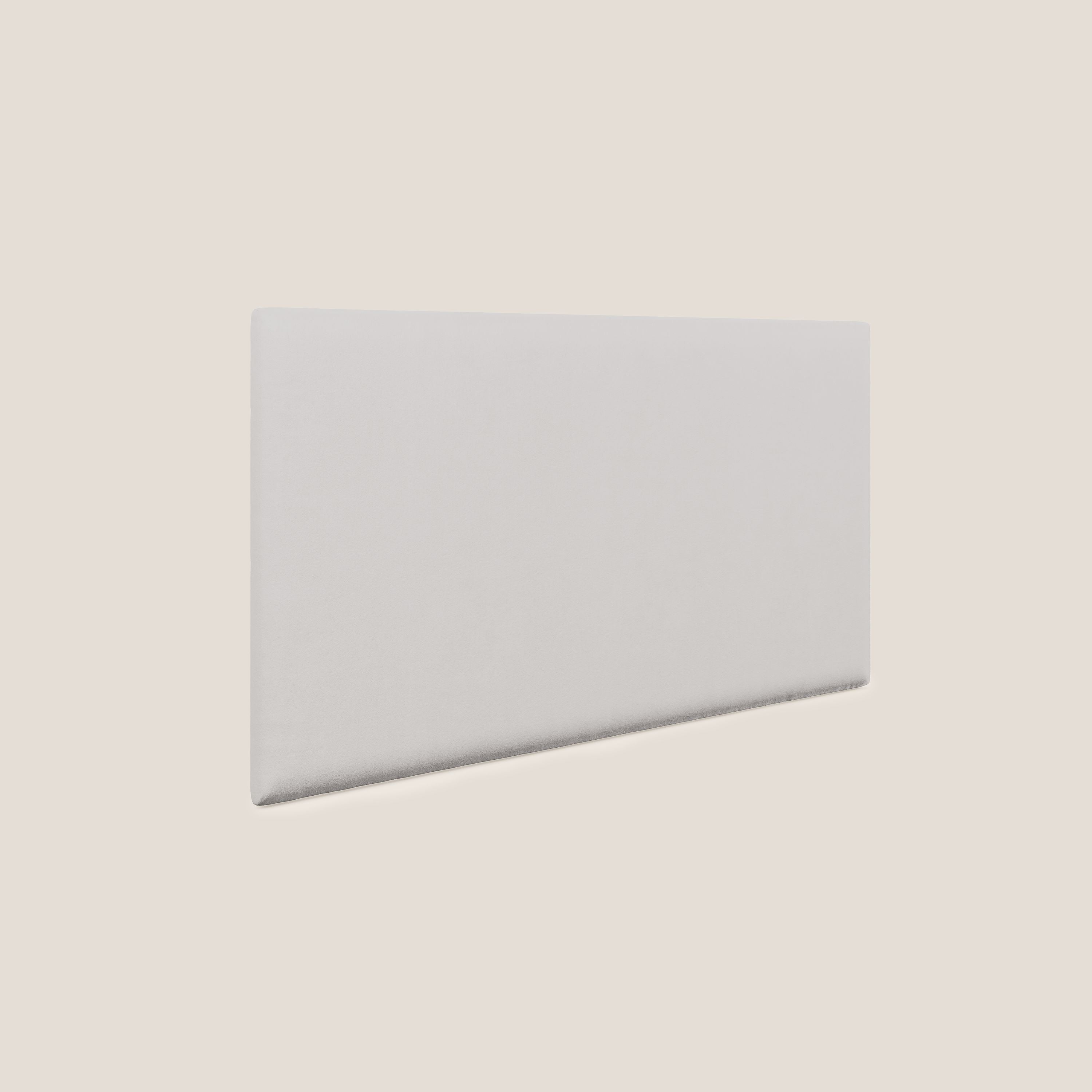 Testata pannello a muro grande di varie dimensioni in morbida microfibra smacchiabile T11 grigio chiaro - divani.store