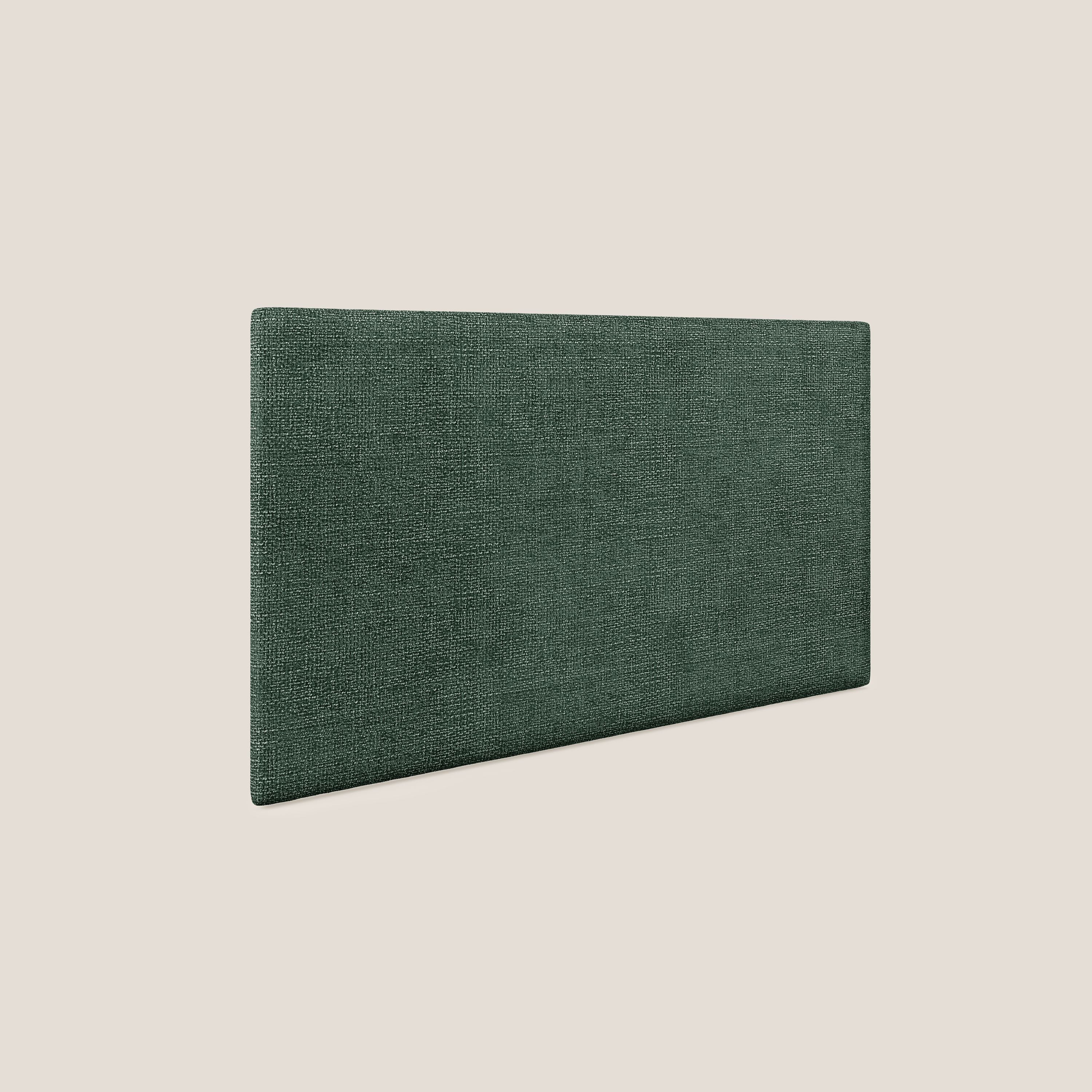 Testata pannello a muro grande di varie dimensioni in morbido tessuto impermeabile T10 verde - divani.store