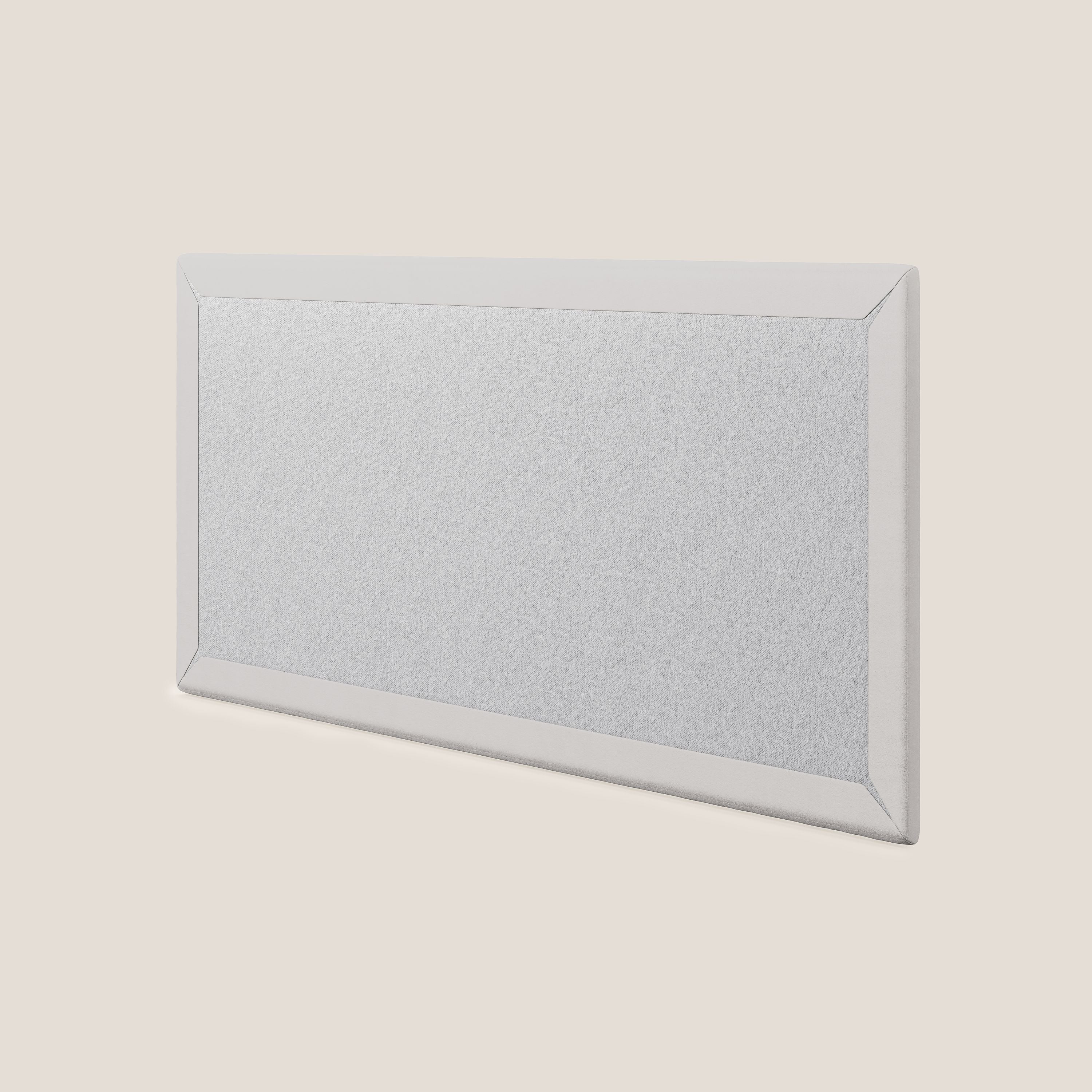Testata pannello a muro media di varie dimensioni in microfibra smacchiabile T11 grigio chiaro - divani.store
