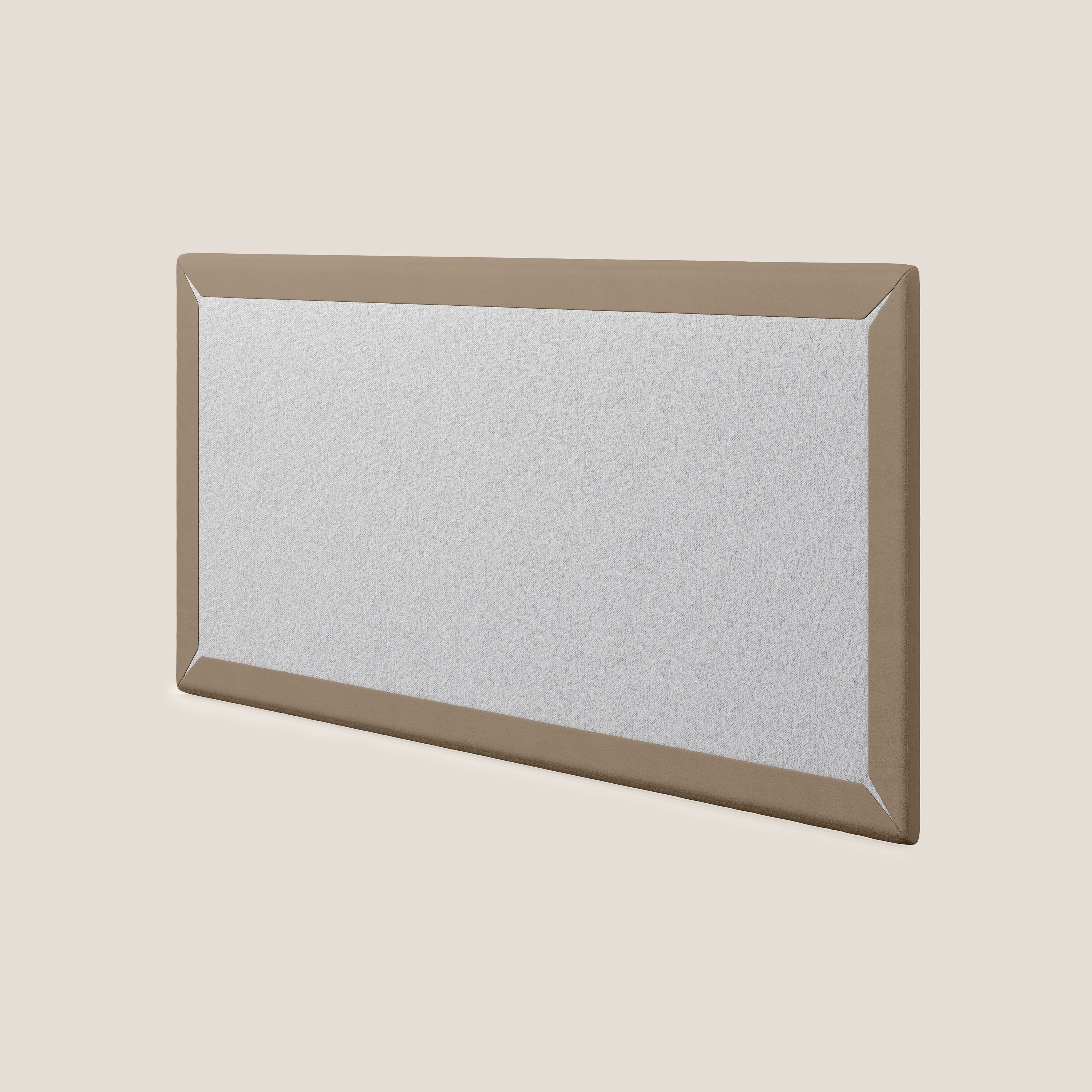 Testata pannello a muro media di varie dimensioni in microfibra smacchiabile T11 marrone - divani.store
