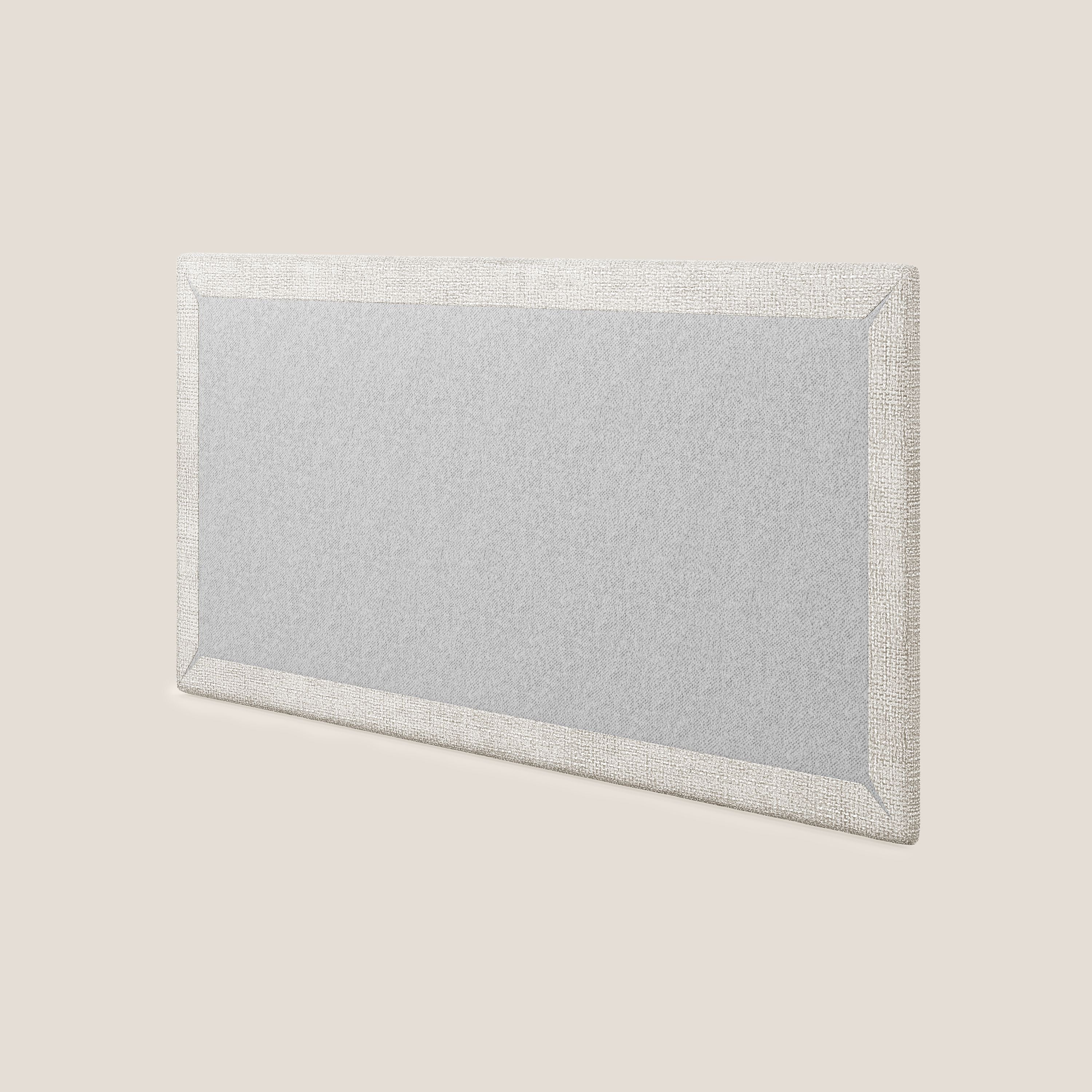 Testata pannello a muro piccola di varie dimensioni in morbido tessuto impermeabile T10 panna - divani.store