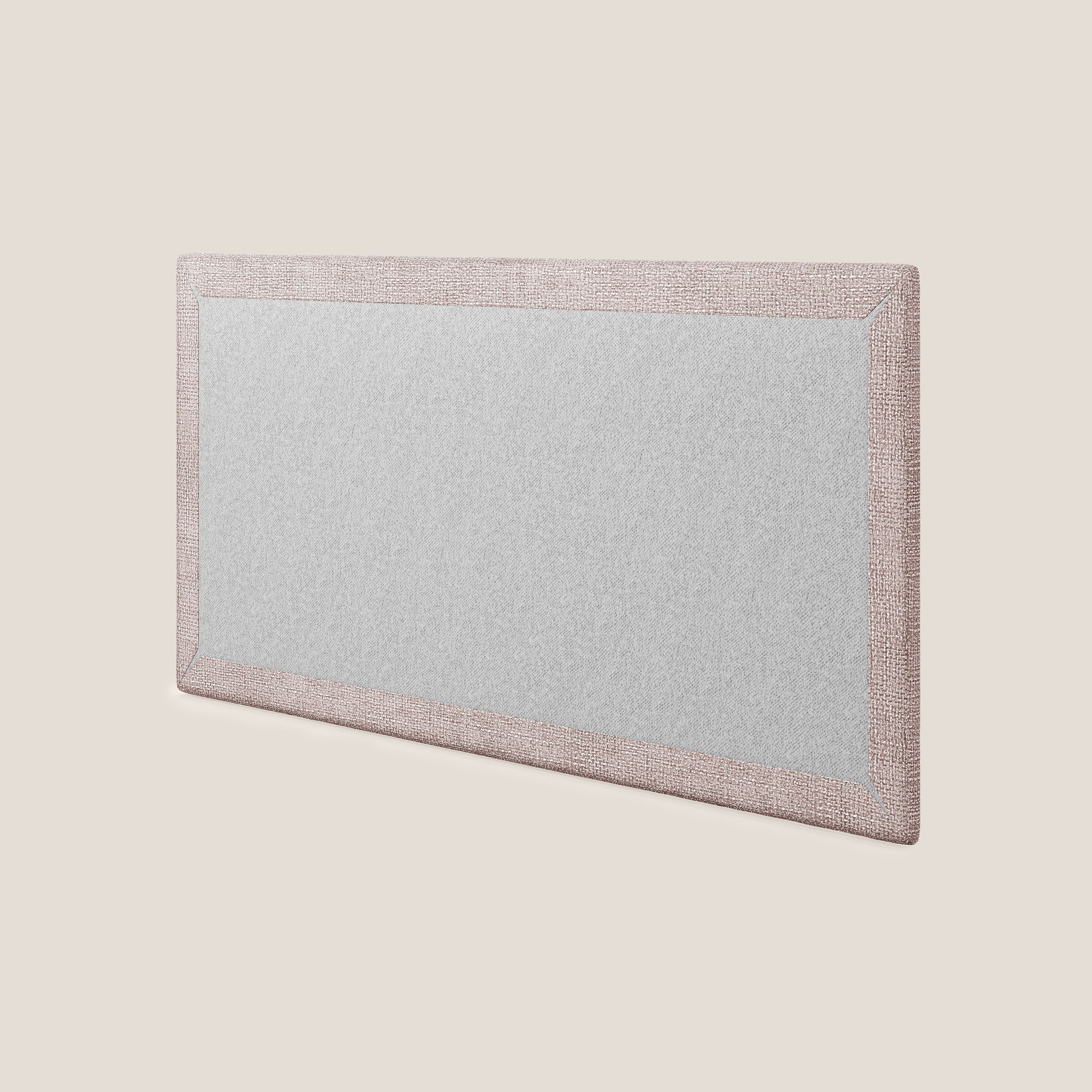 Testata pannello a muro piccola di varie dimensioni in morbido tessuto impermeabile T10 rosa - divani.store