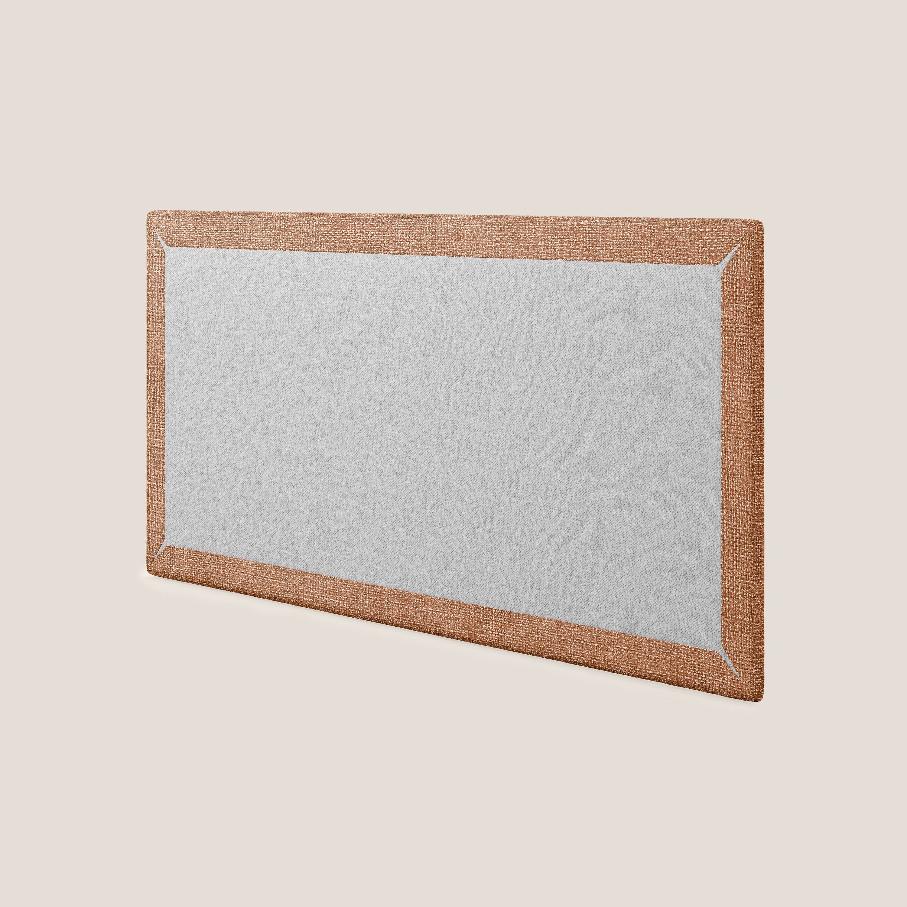 Testata pannello a muro media di varie dimensioni in morbido tessuto impermeabile T10 arancio - divani.store