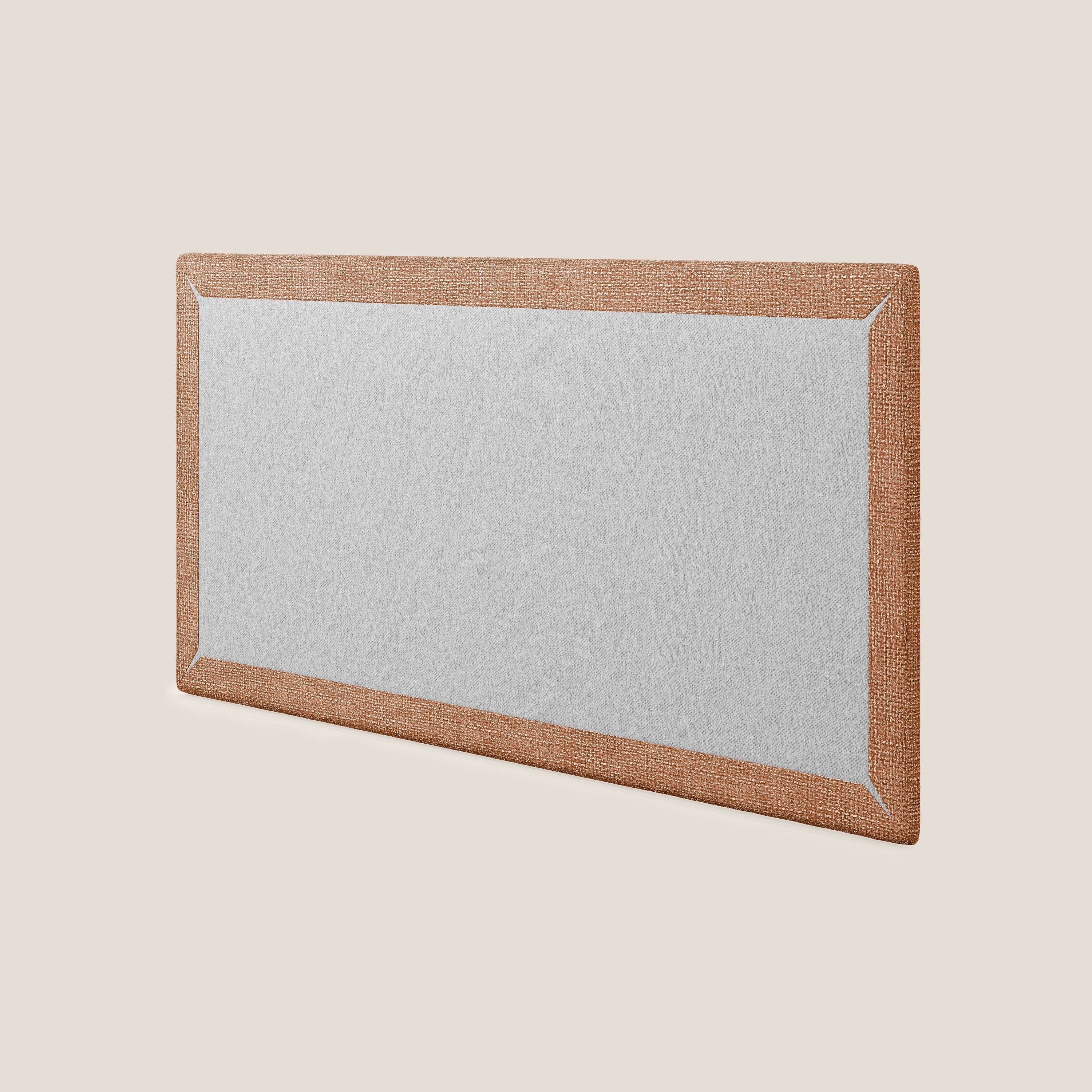 Testata pannello a muro piccola di varie dimensioni in morbido tessuto impermeabile T10 arancio - divani.store
