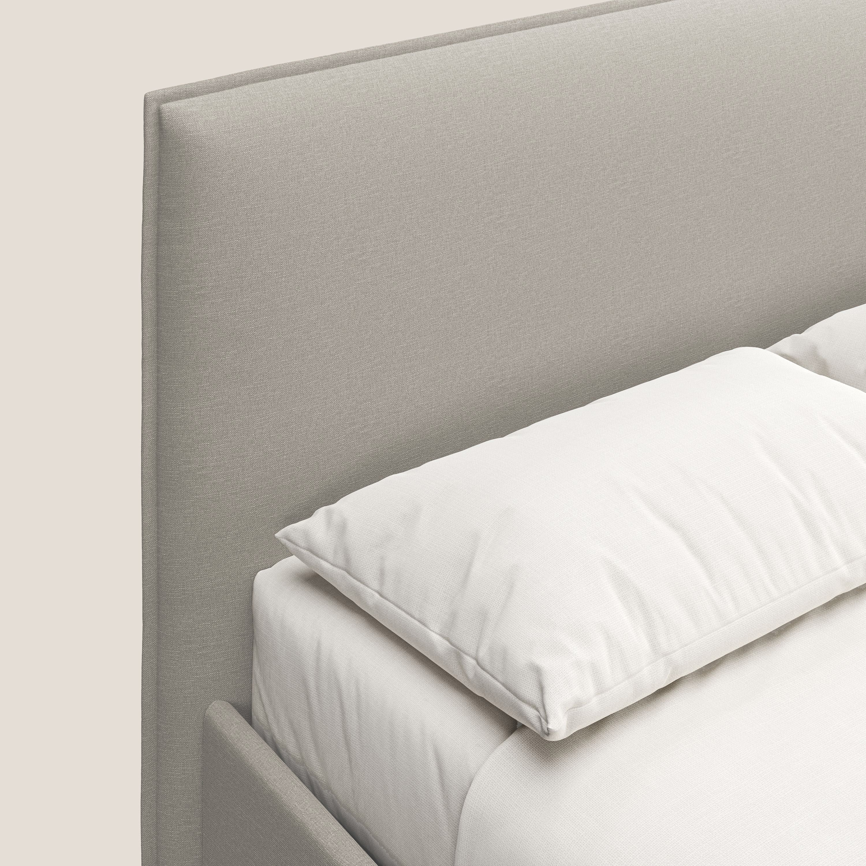 Costanza letto contenitore e sfoderabile in tessuto misto cotone impermeabile T13 panna - divani.store