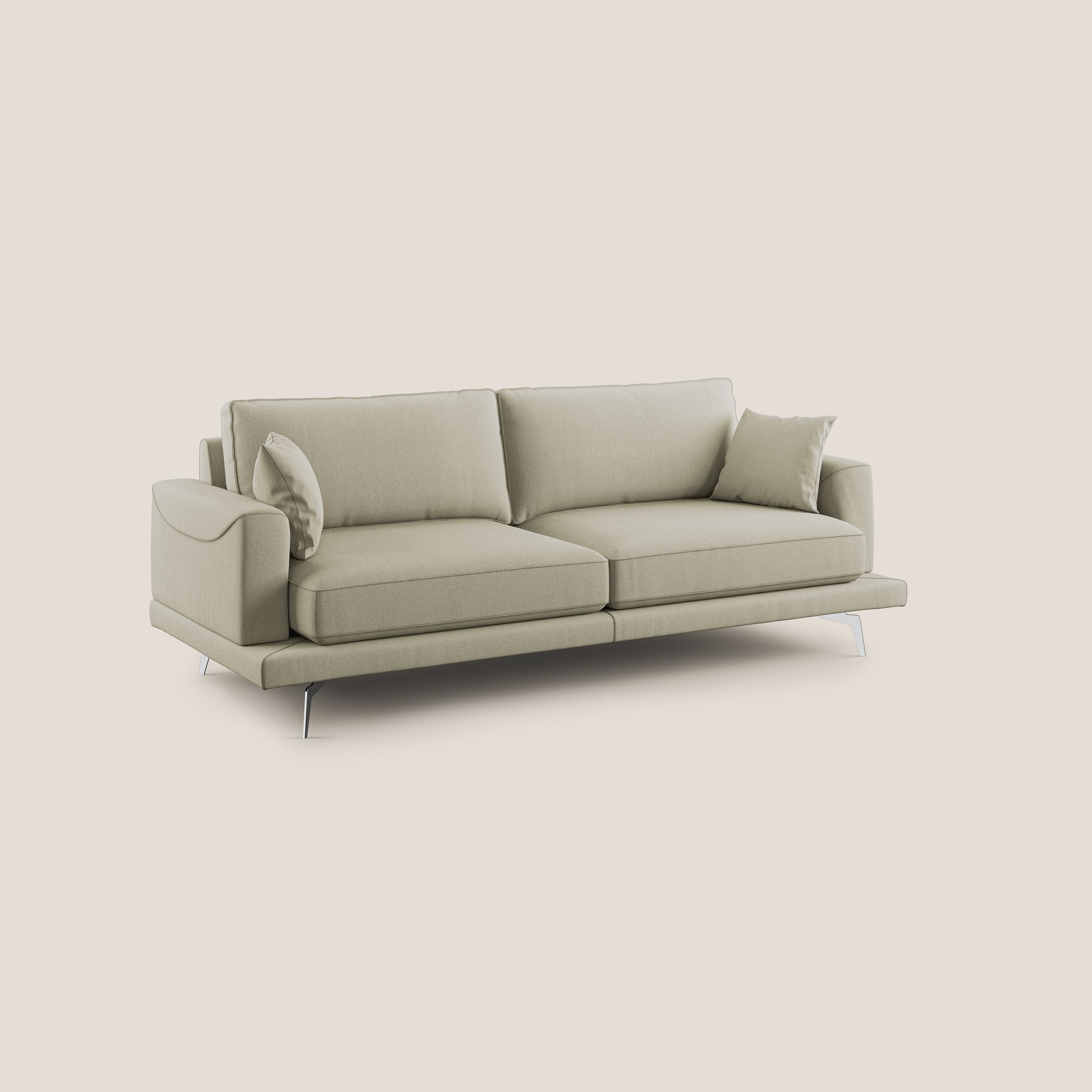Dorian divano moderno in tessuto morbido antimacchia T05 panna - divani.store