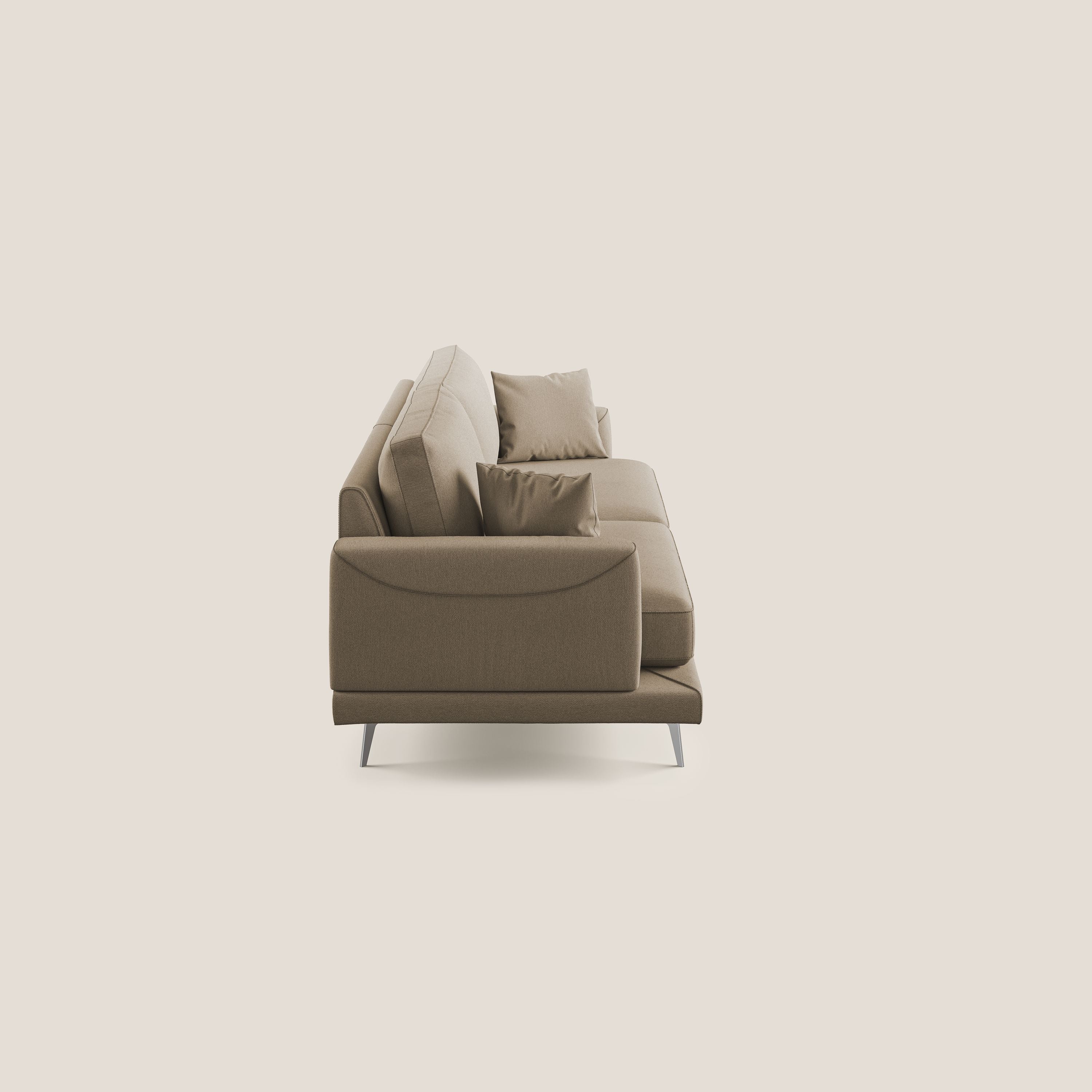 Dorian divano moderno in tessuto morbido antimacchia T05 beige - divani.store