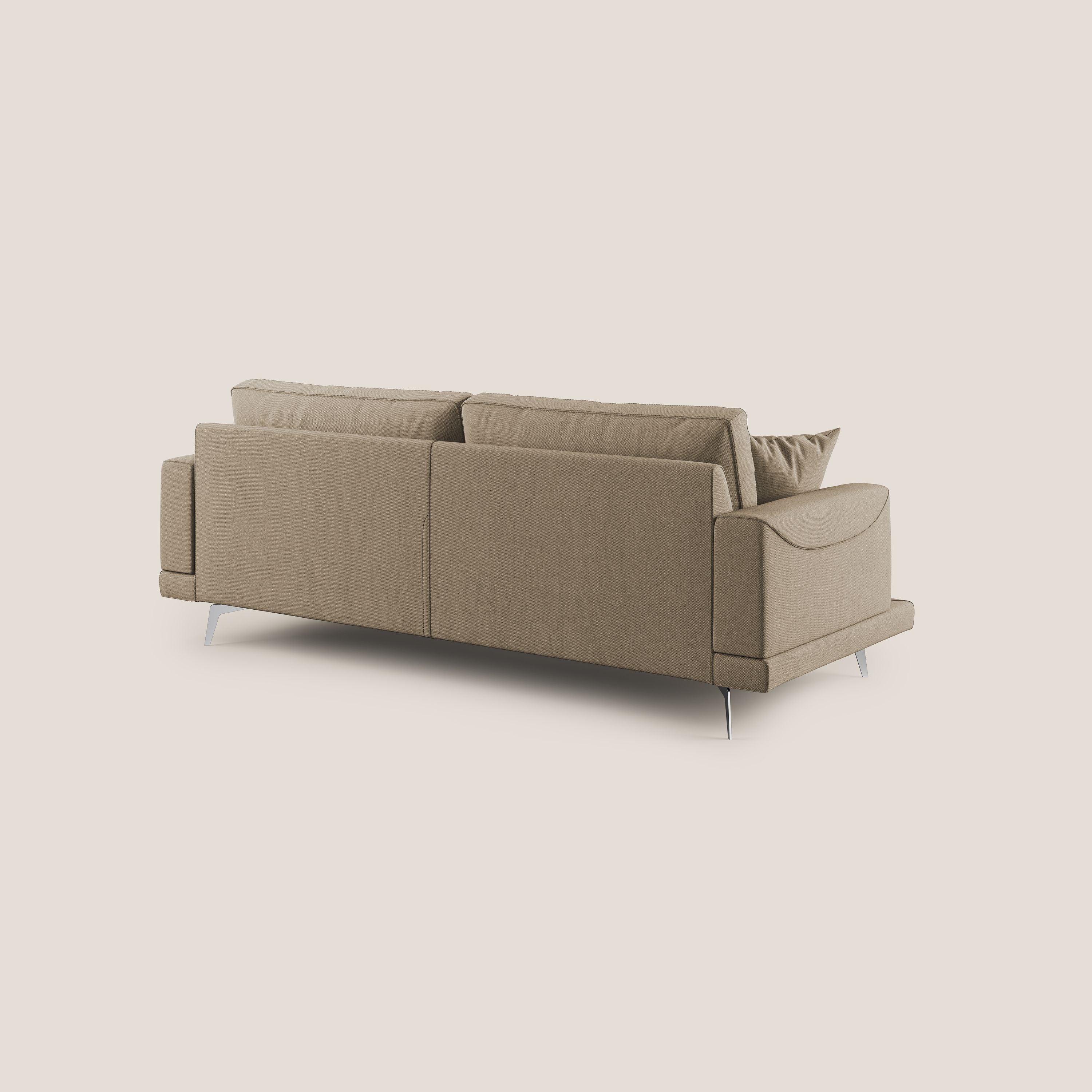 Dorian divano moderno in tessuto morbido antimacchia T05 beige - divani.store