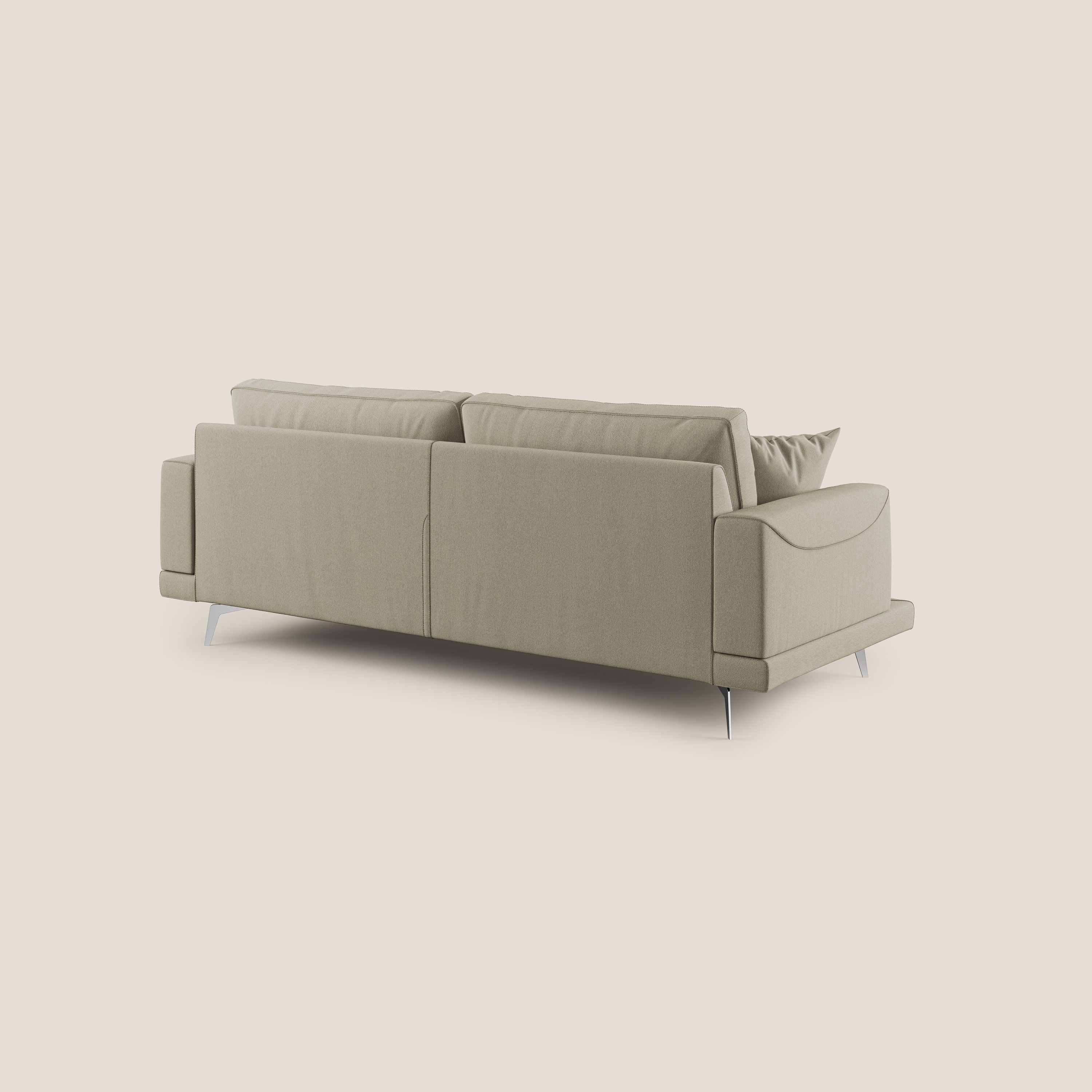 Dorian divano moderno in tessuto morbido antimacchia T05 panna - divani.store