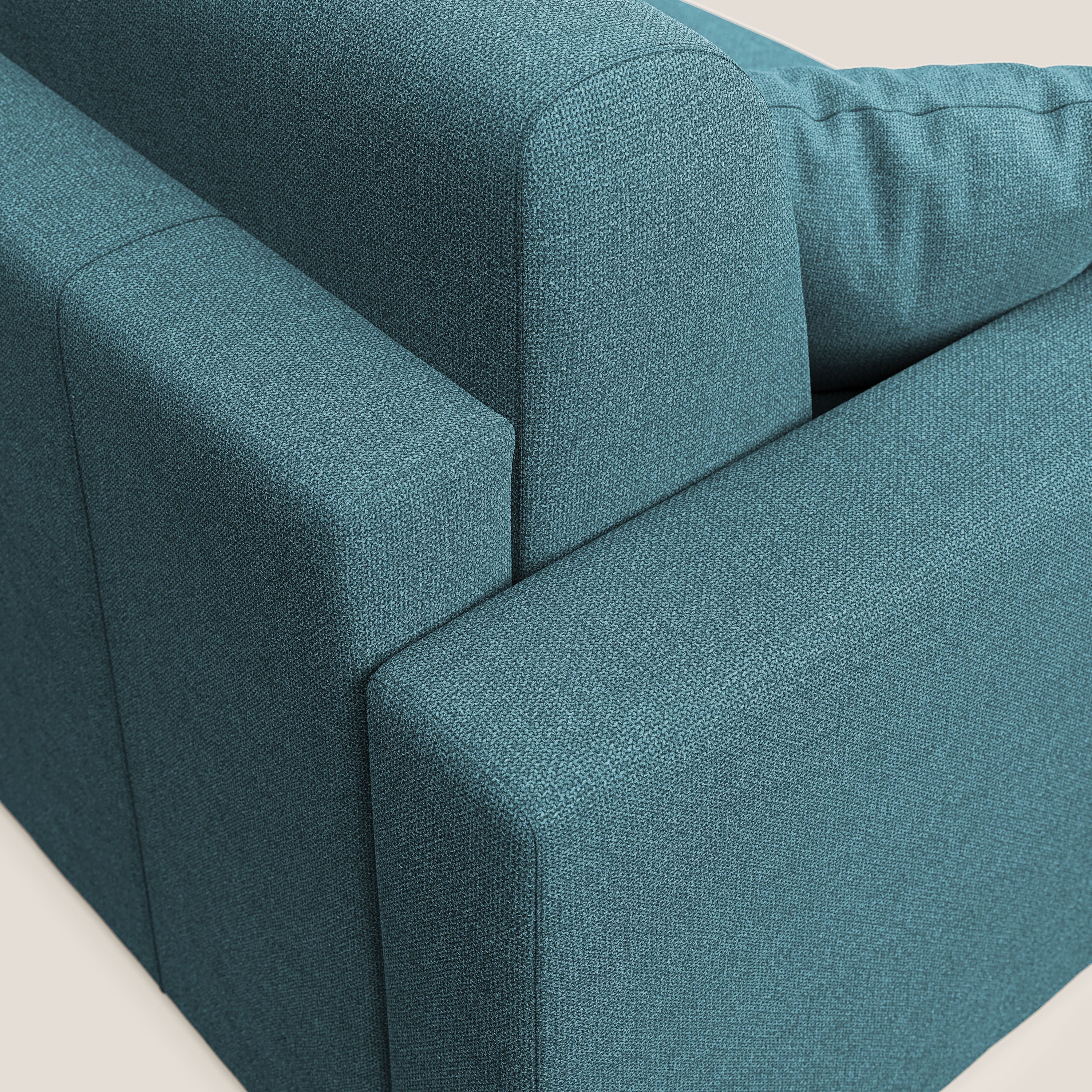 Best Divano letto matrimoniale in tessuto smacchiabile QuickClean T08 azzurro - divani.store