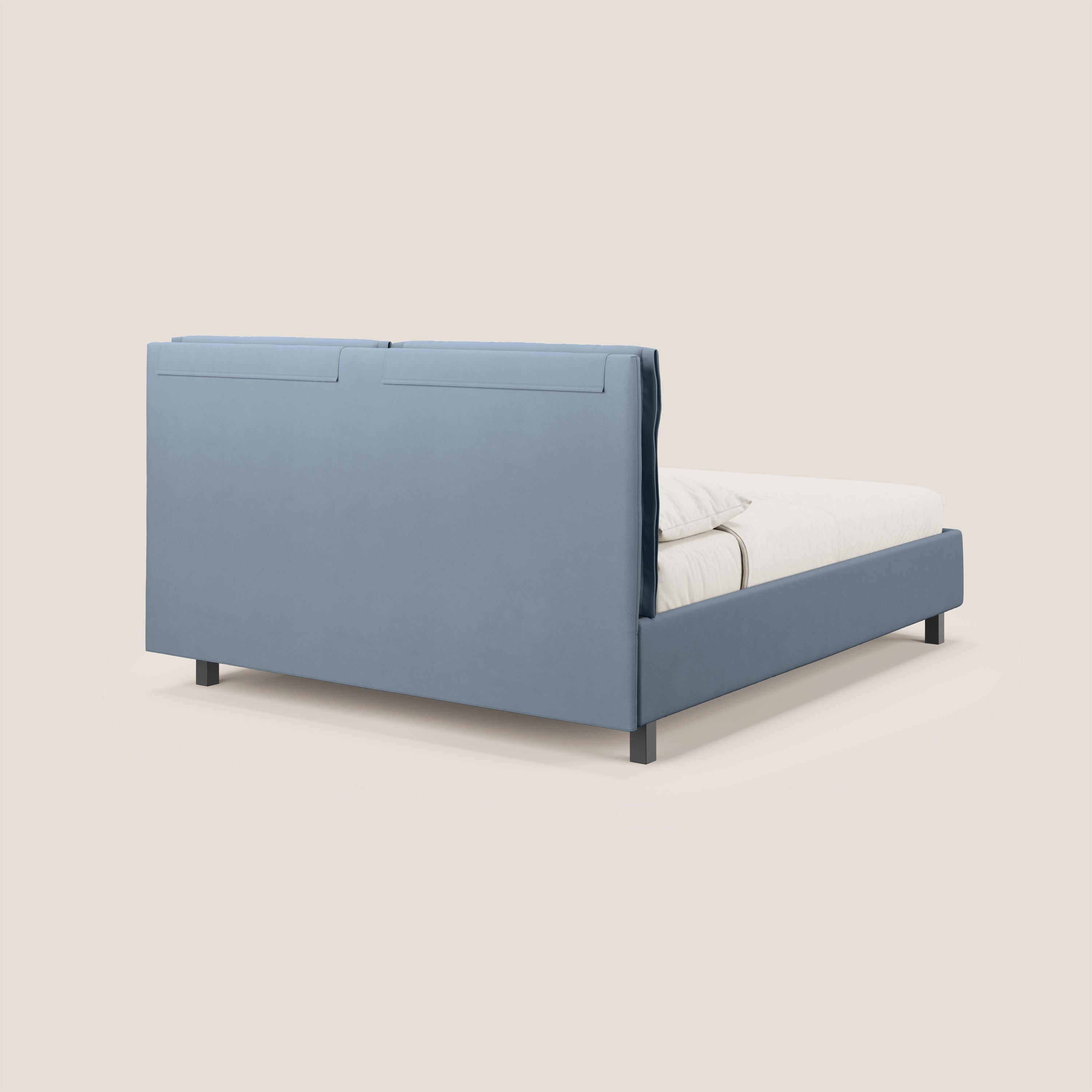 Emma letto contenitore con cuscini mobili in microfibra smacchiabile T11 carta da zucchero - divani.store