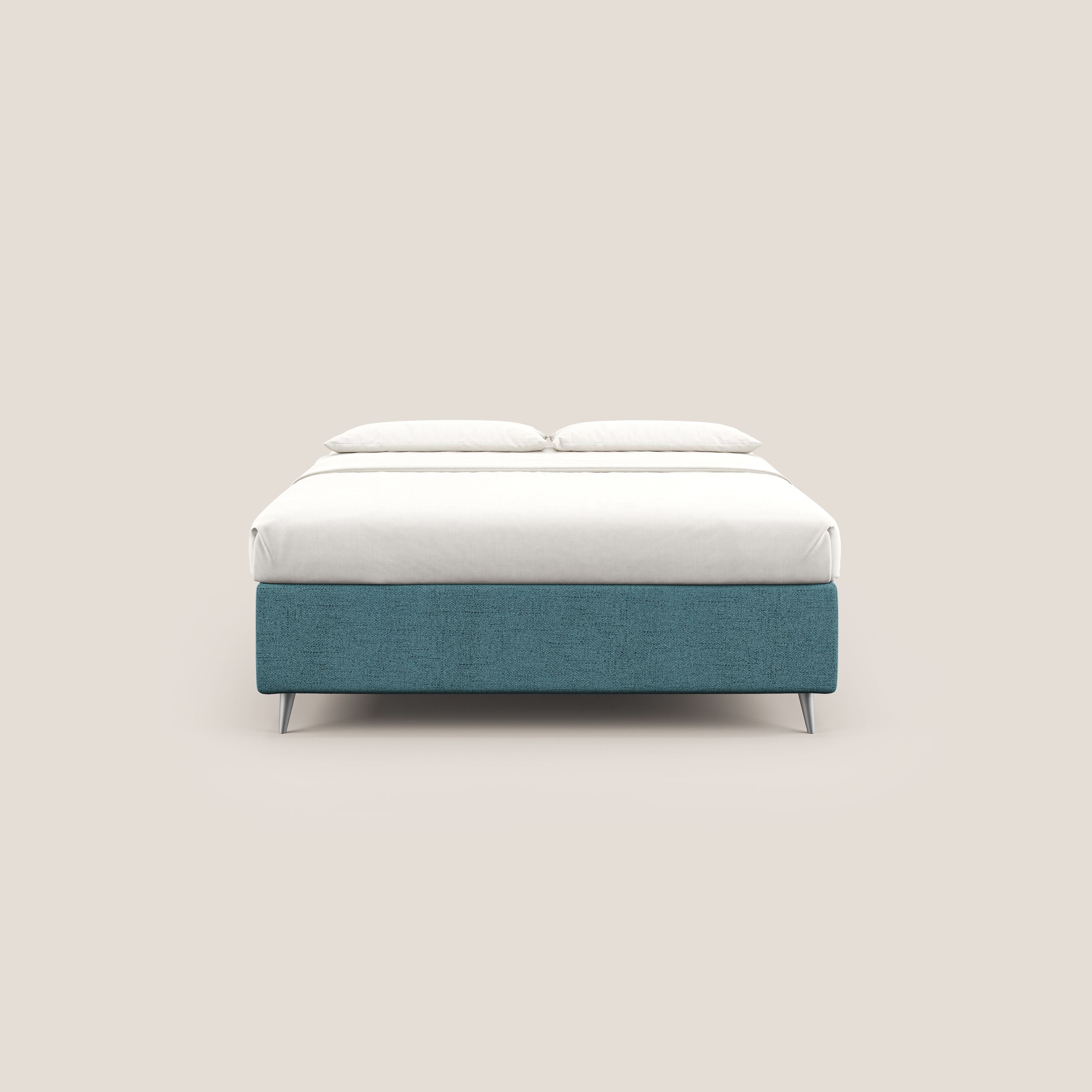 Febe sommier compatto con grande capienza del contenitore in tessuto impermeabile T03 azzurro - divani.store