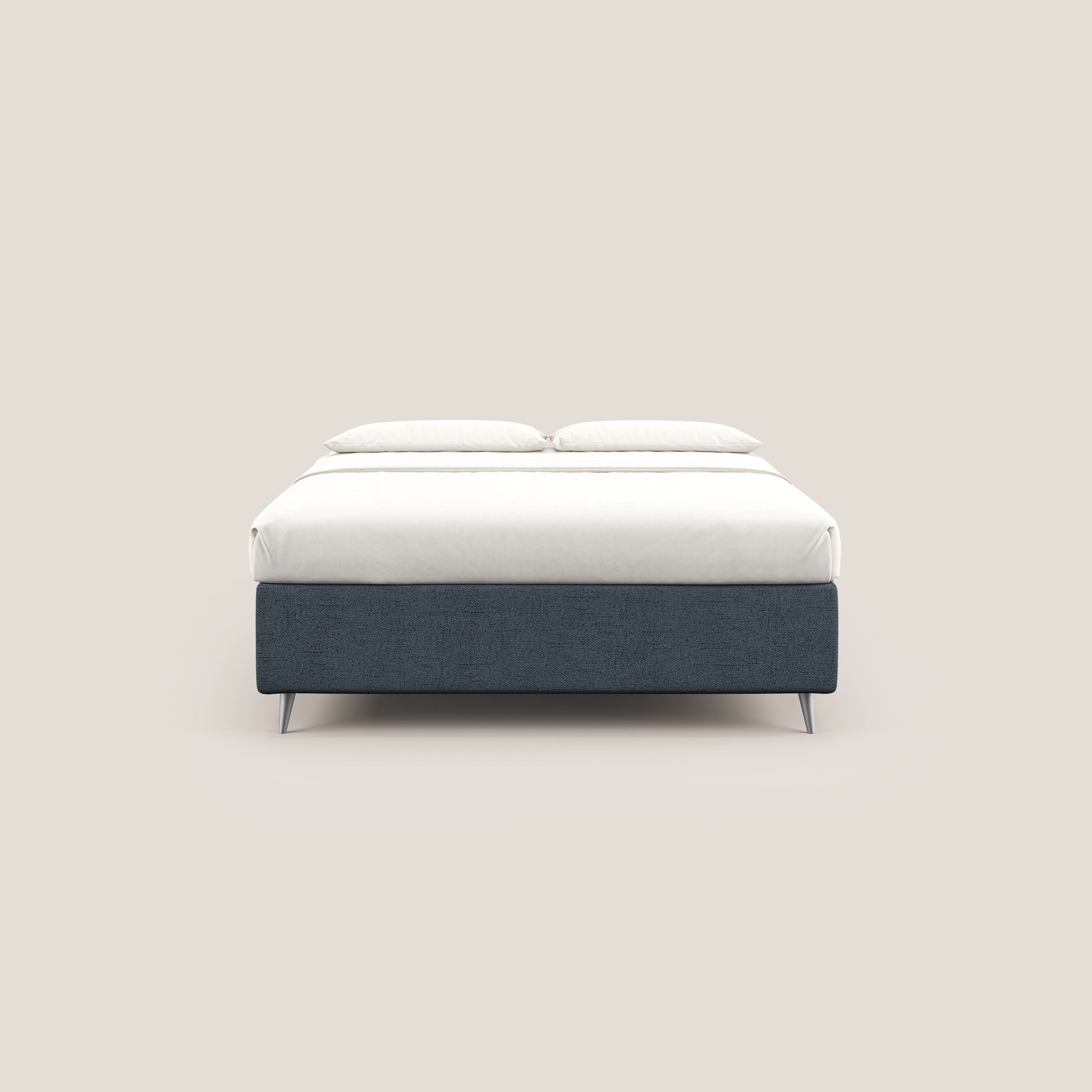 Febe sommier compatto con grande capienza del contenitore in tessuto impermeabile T03 blu - divani.store