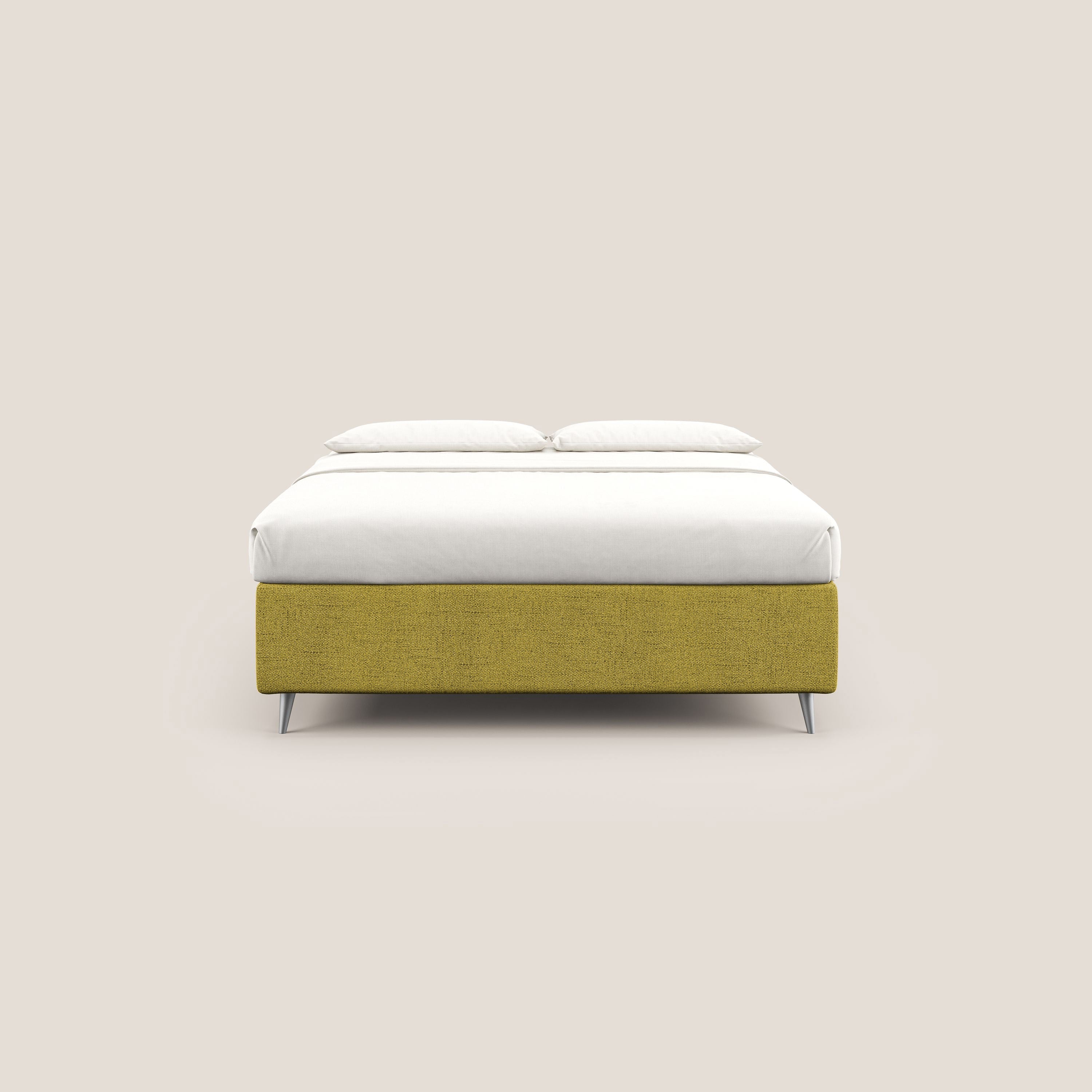 Febe sommier compatto con grande capienza del contenitore in tessuto impermeabile T03 giallo - divani.store