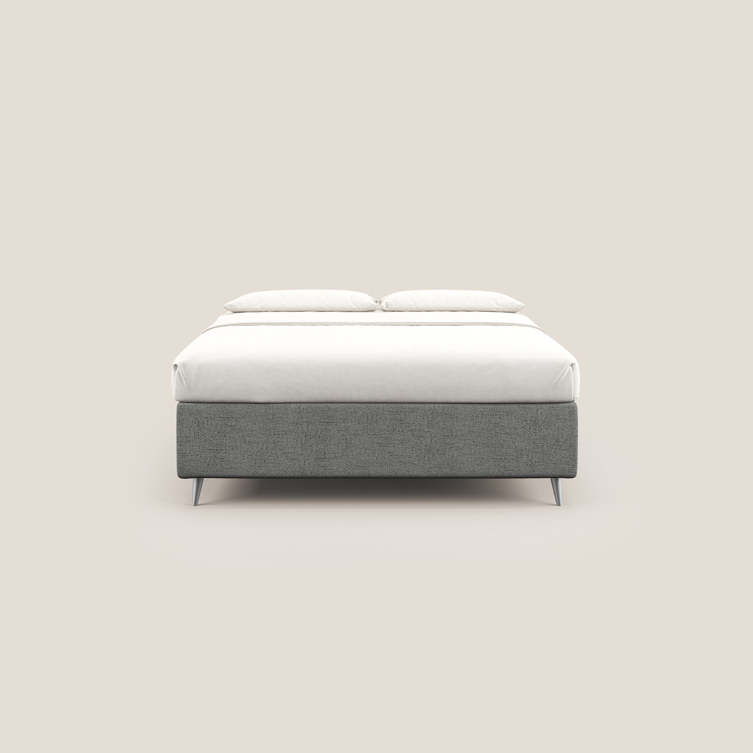 Febe sommier compatto con grande capienza del contenitore in tessuto impermeabile T03 grigio chiaro - divani.store