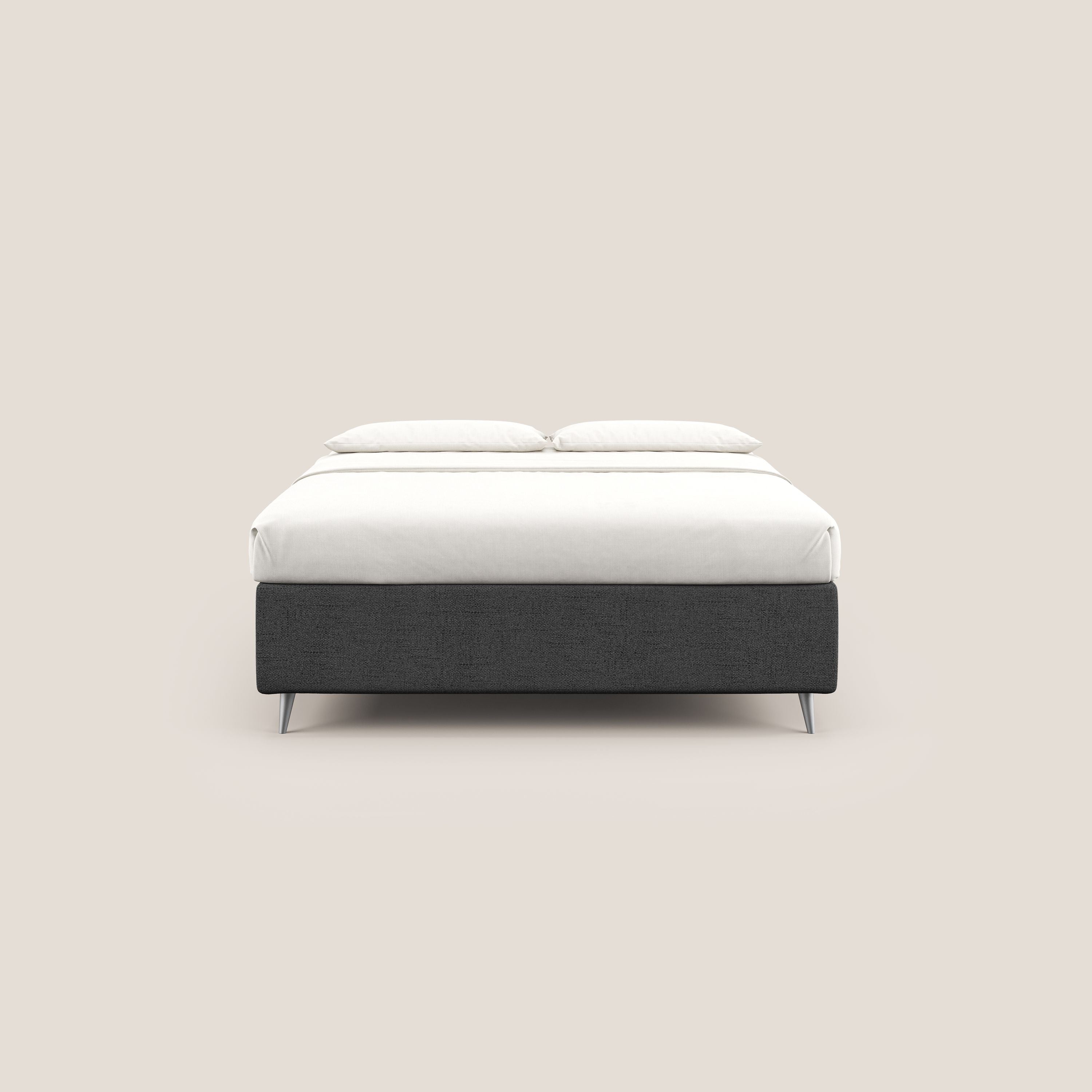 Febe sommier compatto con grande capienza del contenitore in tessuto impermeabile T03 grigio - divani.store