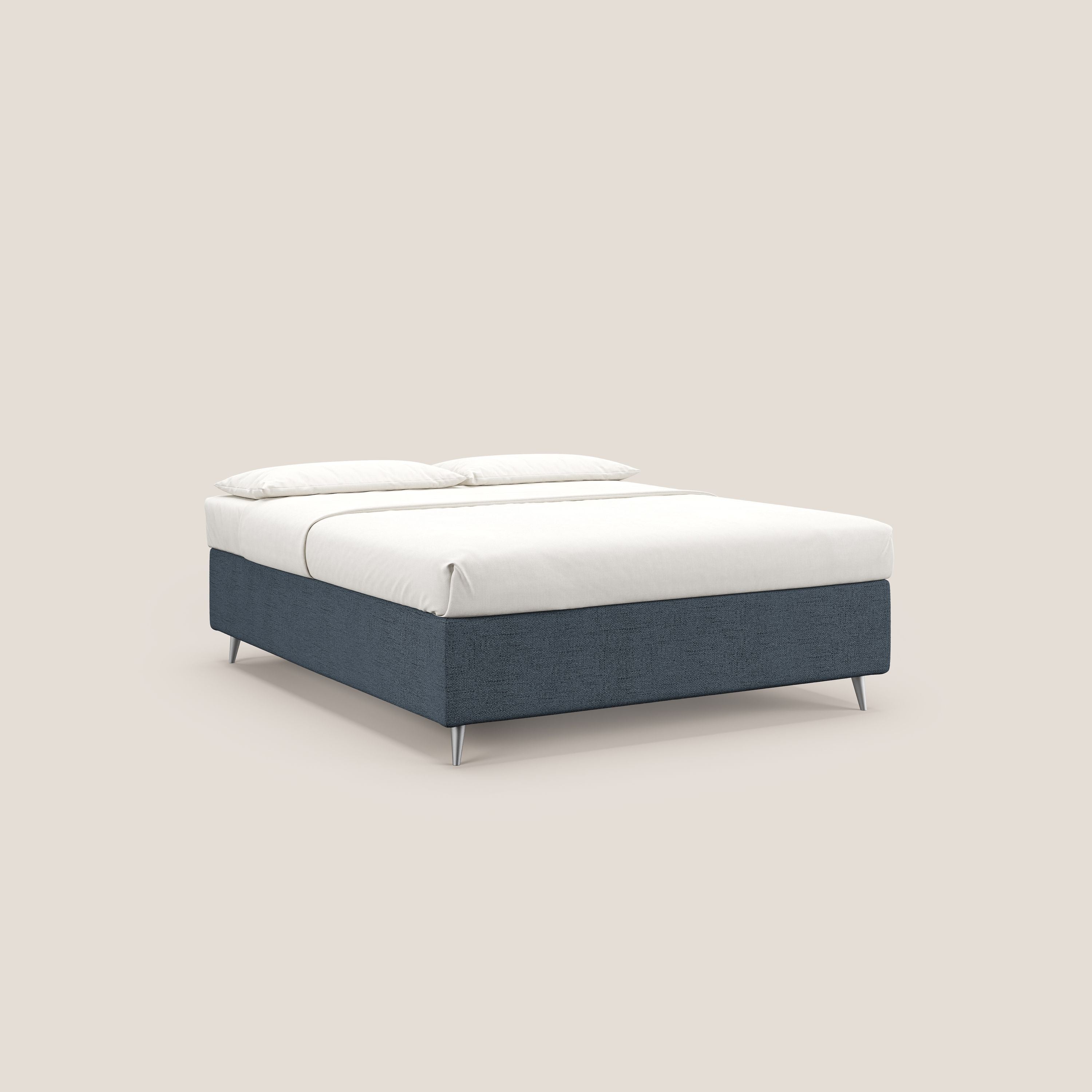 Febe sommier compatto con grande capienza del contenitore in tessuto impermeabile T03 blu - divani.store
