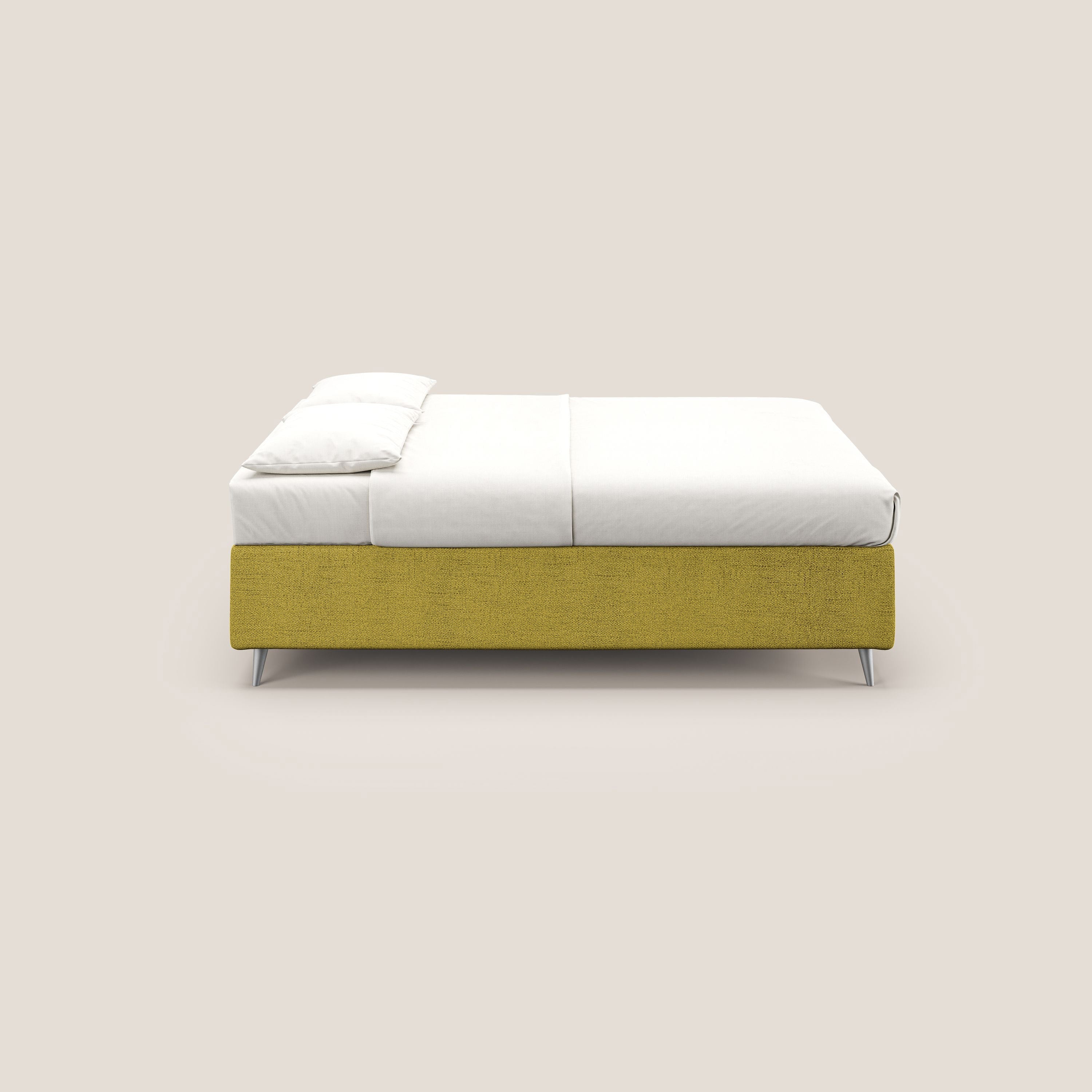 Febe sommier compatto con grande capienza del contenitore in tessuto impermeabile T03 giallo - divani.store