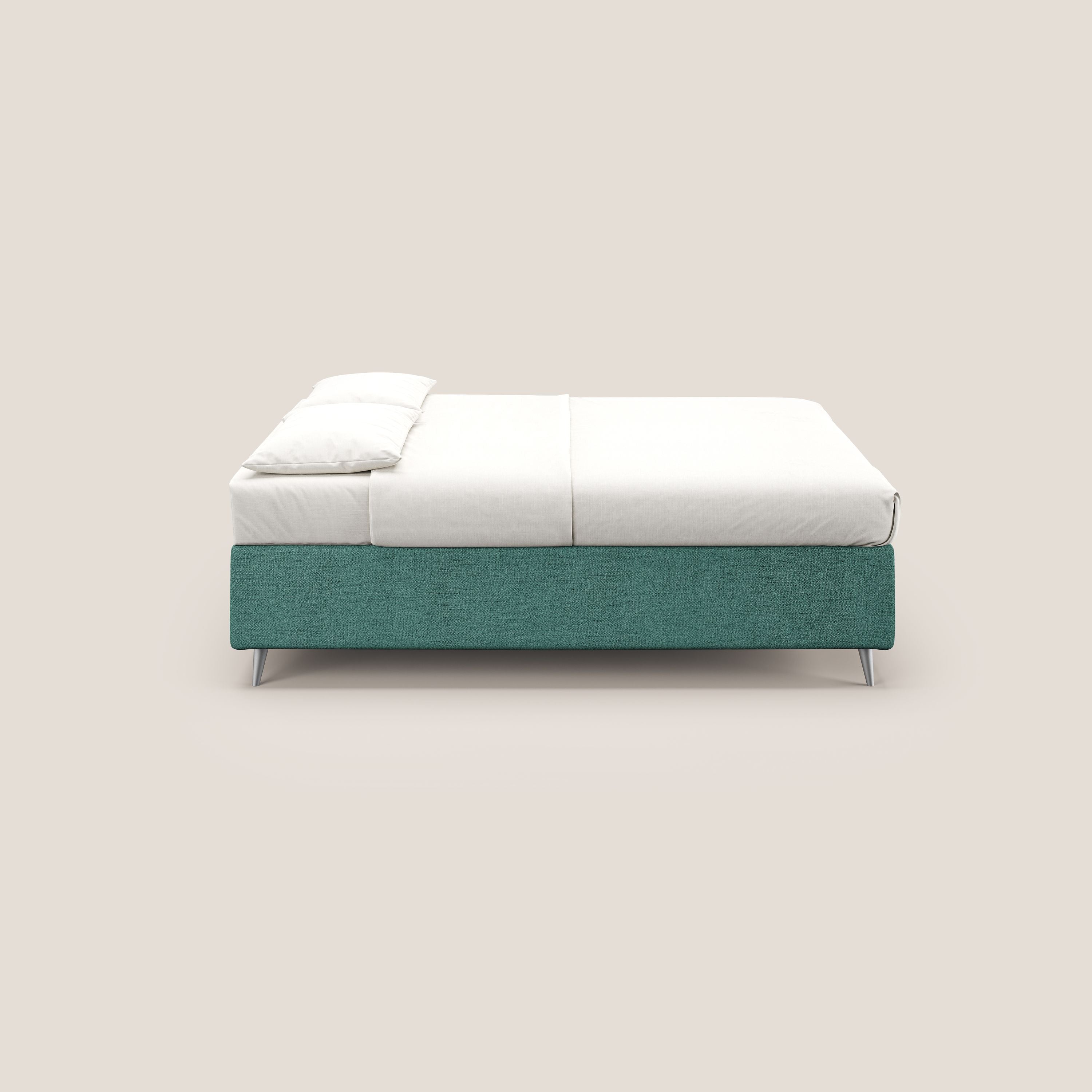 Febe sommier compatto con grande capienza del contenitore in tessuto impermeabile T03 verde acqua - divani.store