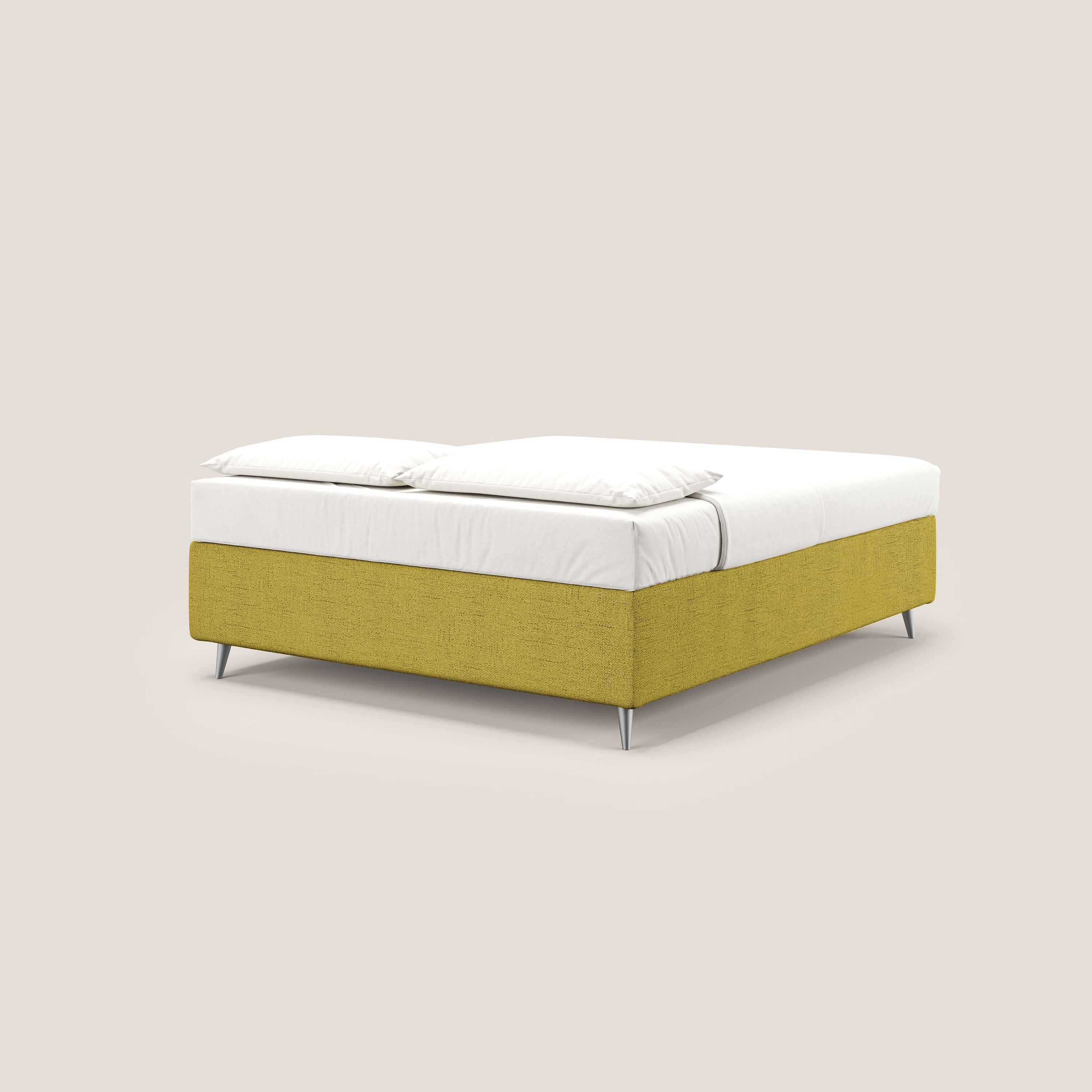 Febe sommier compatto con grande capienza del contenitore in tessuto impermeabile T03 giallo - divani.store