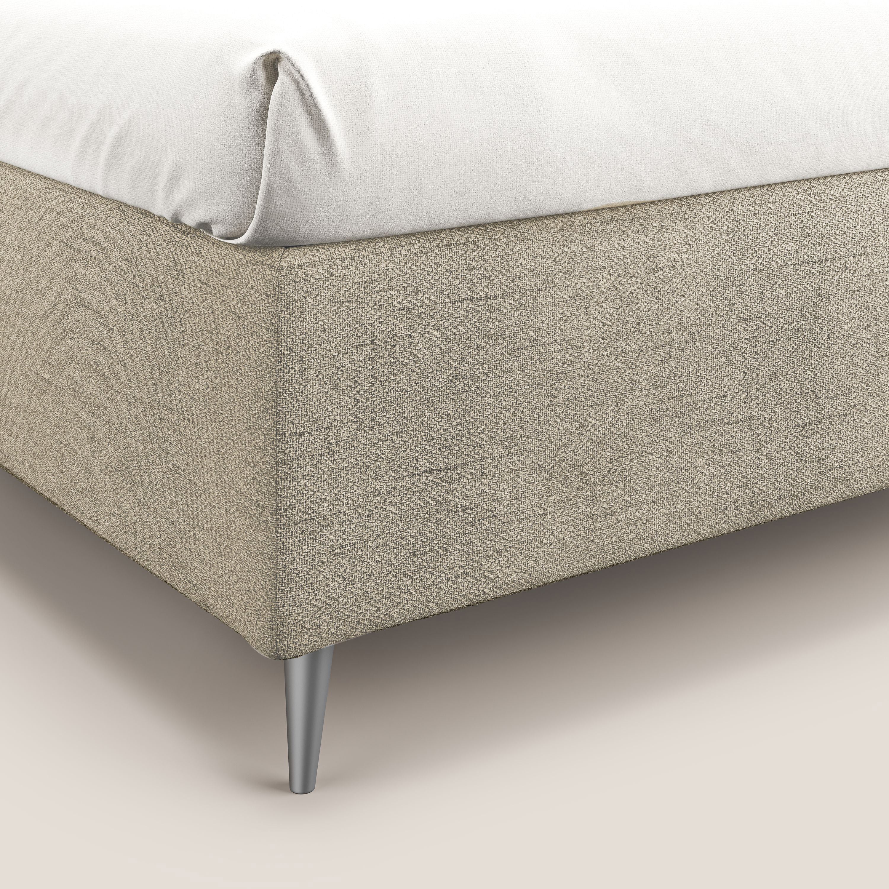Febe sommier compatto con grande capienza del contenitore in tessuto impermeabile T03 beige - divani.store
