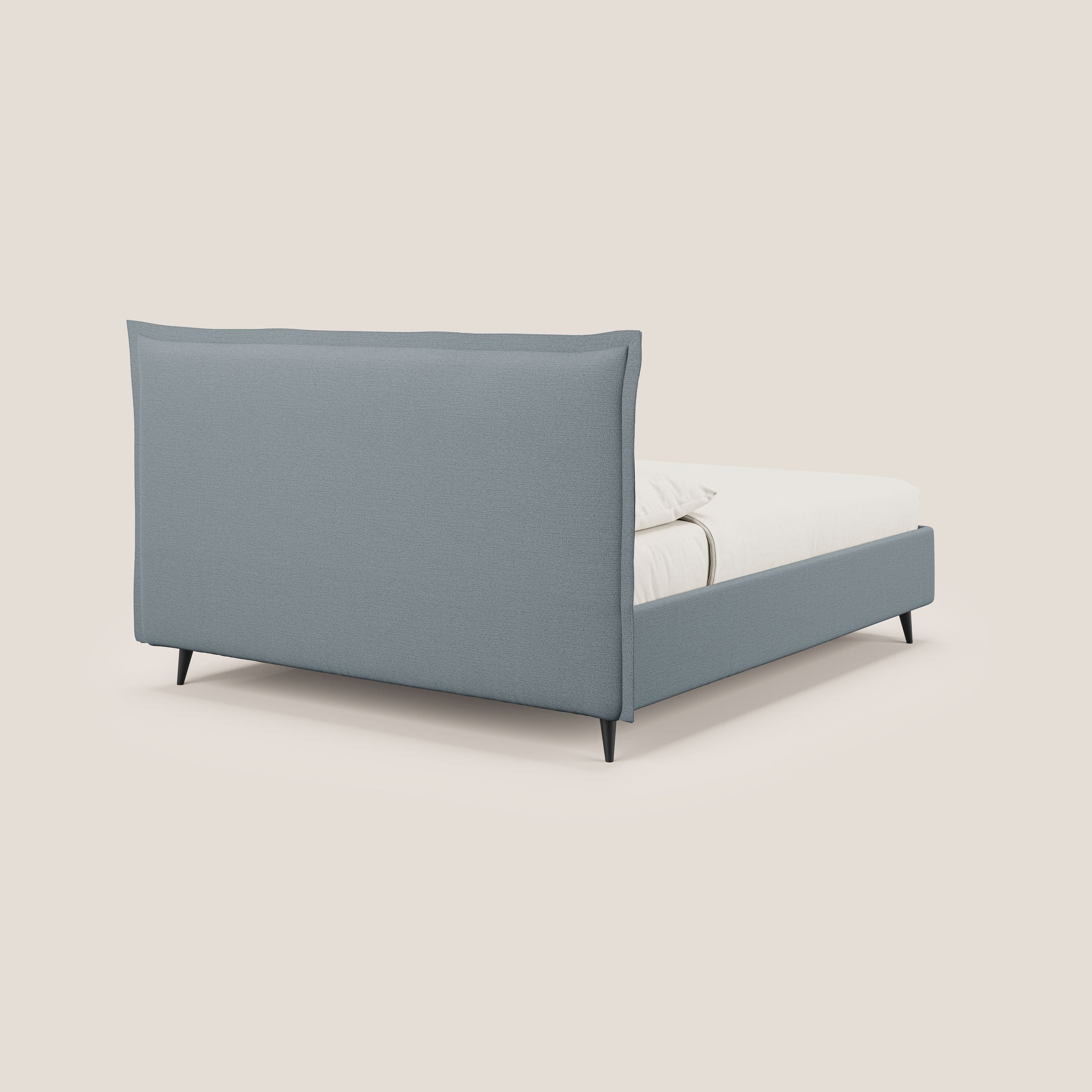 Hans letto contenitore imbottito minimal in tessuto simil cotone impermeabile T19 carta da zucchero - divani.store