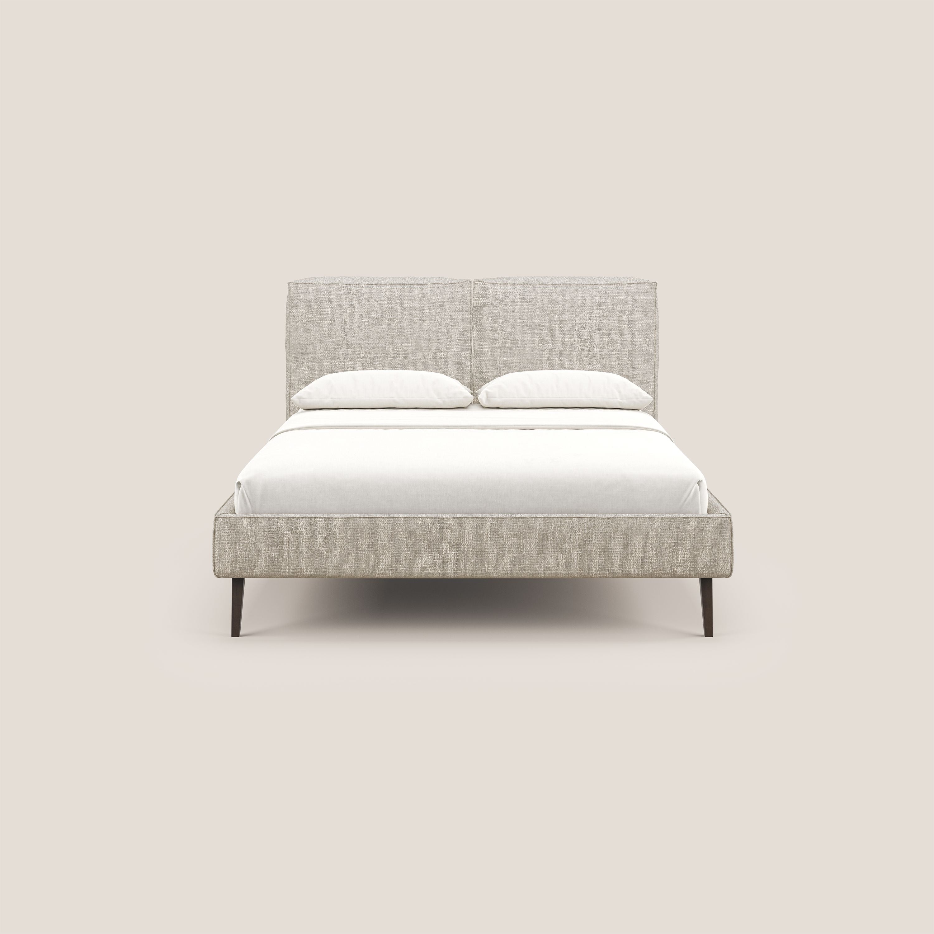 Isotta letto imbottito completamente sfoderabile in morbido tessuti impermeabile T10 beige - divani.store