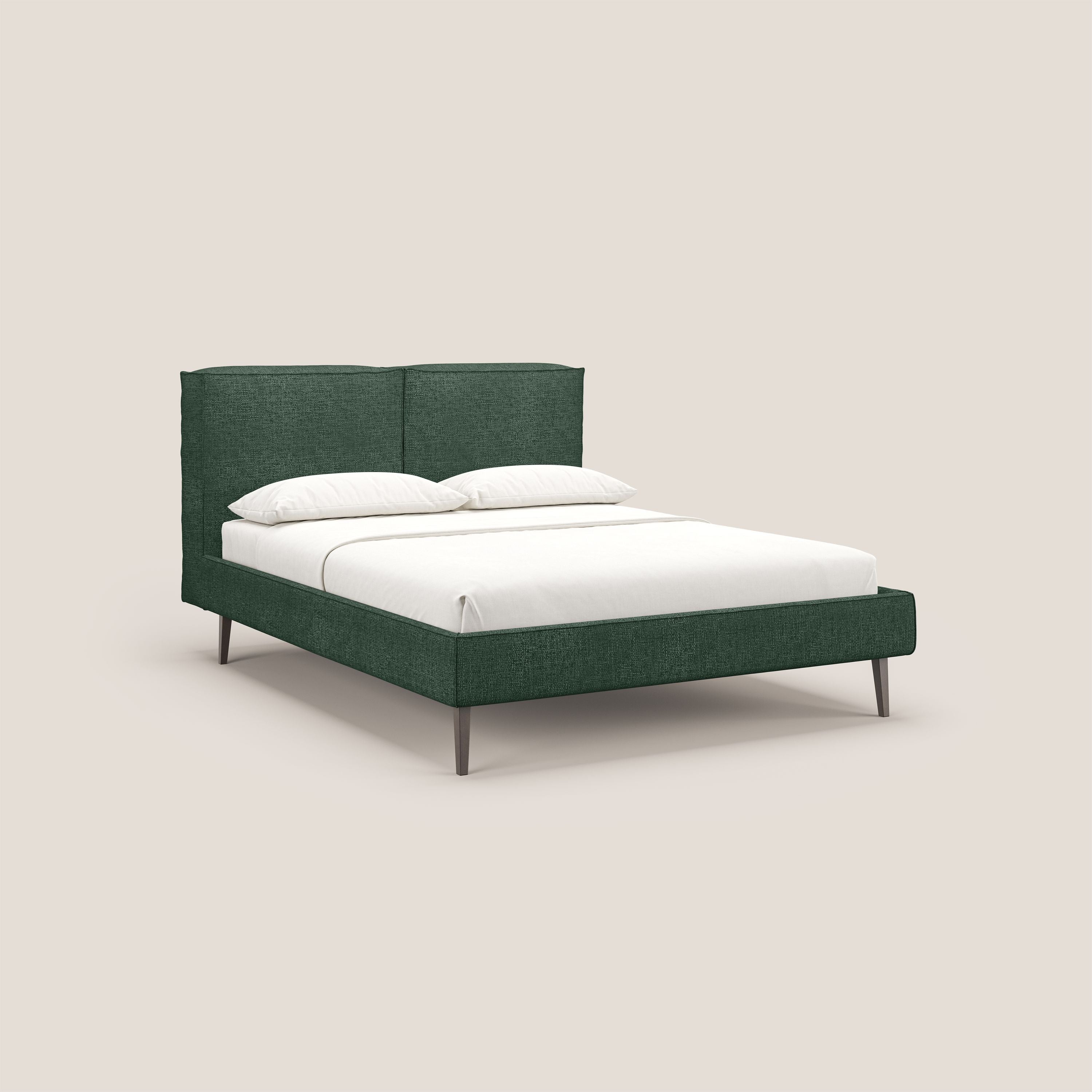 Isotta letto imbottito completamente sfoderabile in morbido tessuti impermeabile T10 verde - divani.store