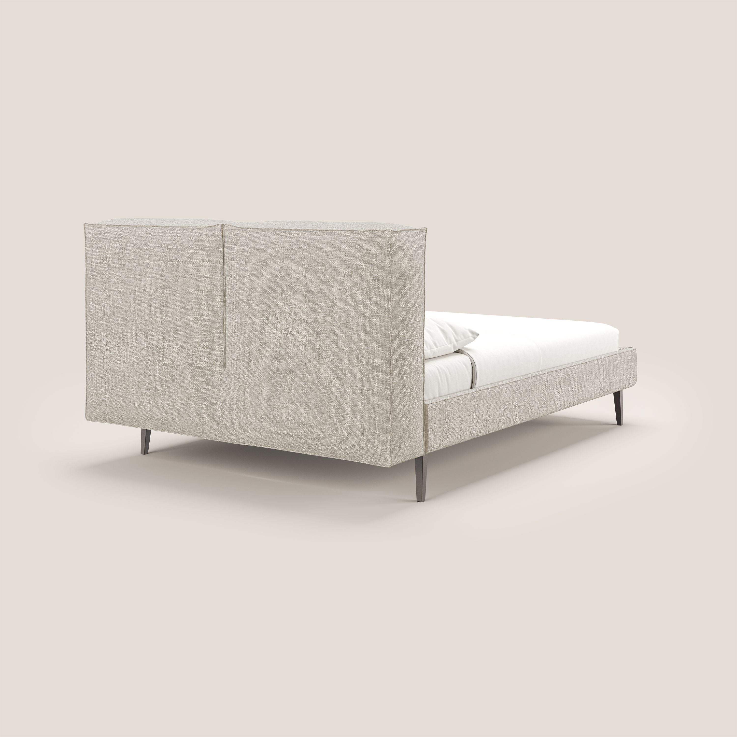 Isotta letto imbottito completamente sfoderabile in morbido tessuti impermeabile T10 beige - divani.store
