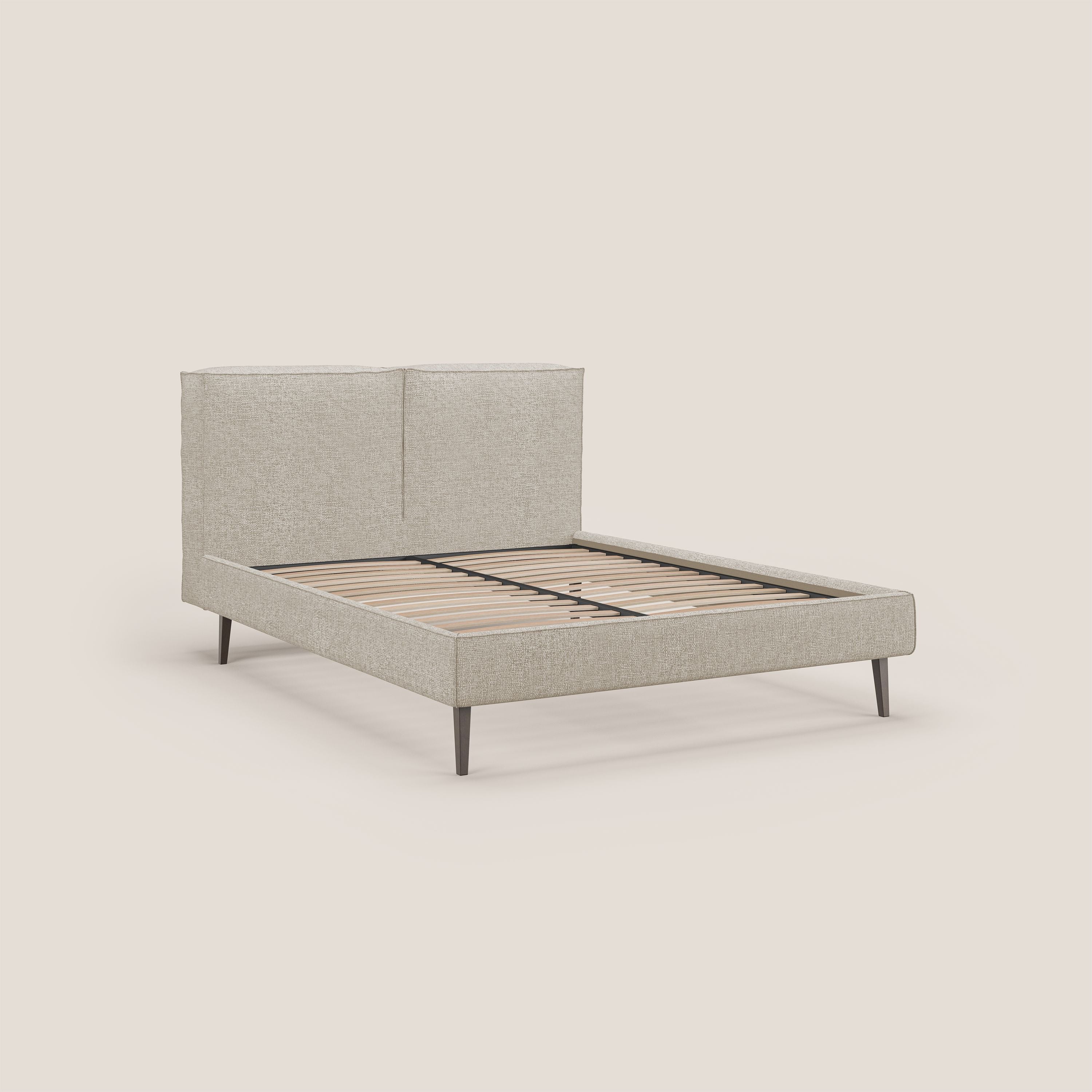 Isotta letto imbottito completamente sfoderabile in morbido tessuti impermeabile T10 beige - divani.store