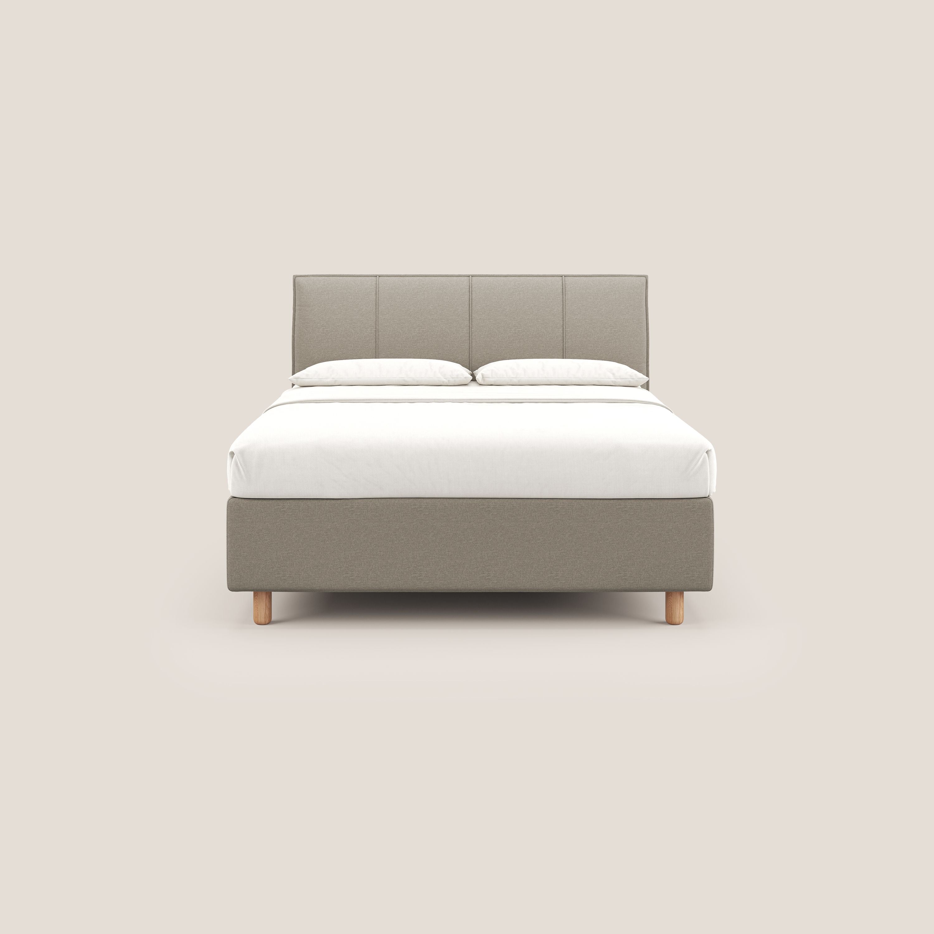 Lothar letto contenitore maxi dalle dimensioni contenute in tessuto impermeabile T13 panna - divani.store