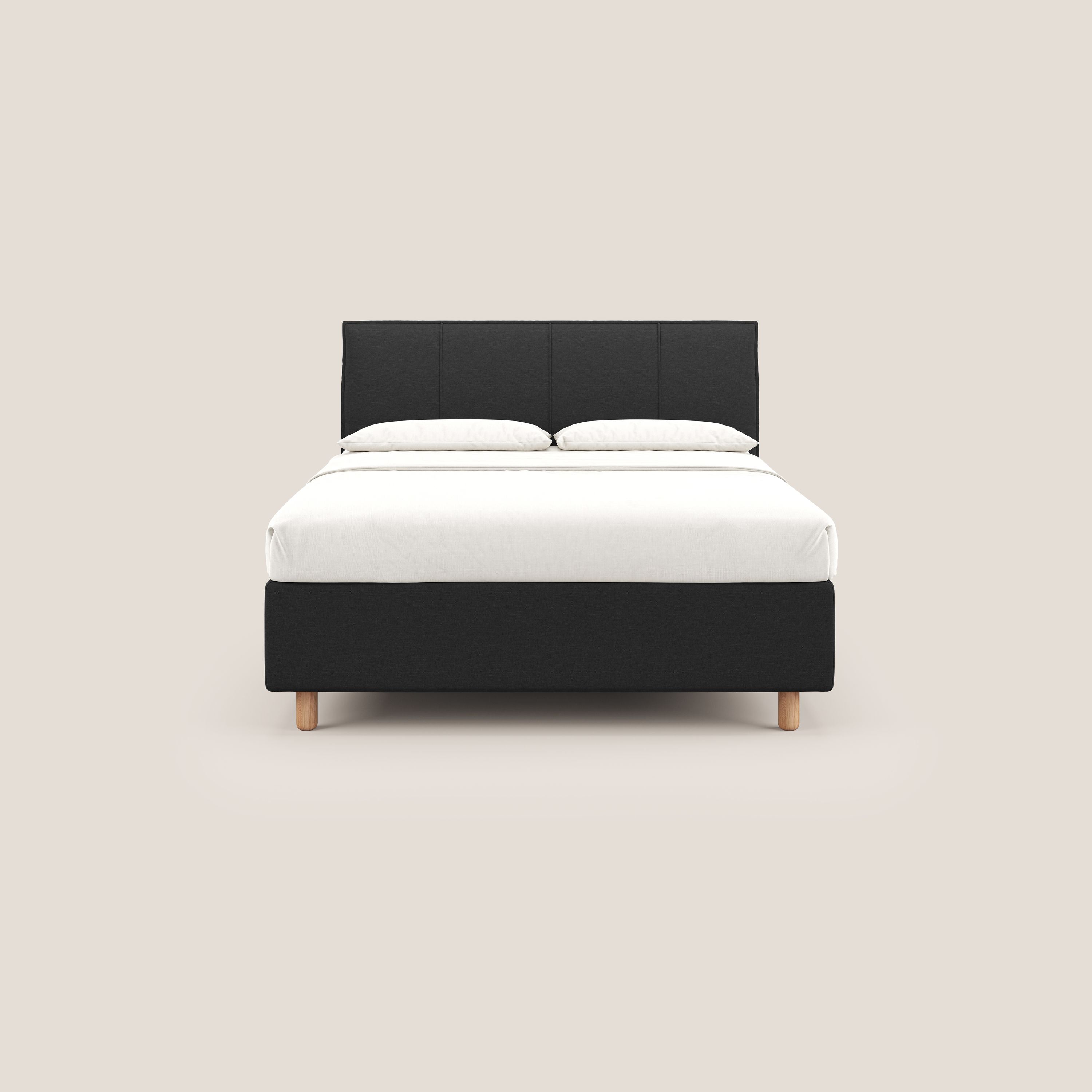 Lothar letto contenitore maxi dalle dimensioni contenute in tessuto impermeabile T13 antracite - divani.store