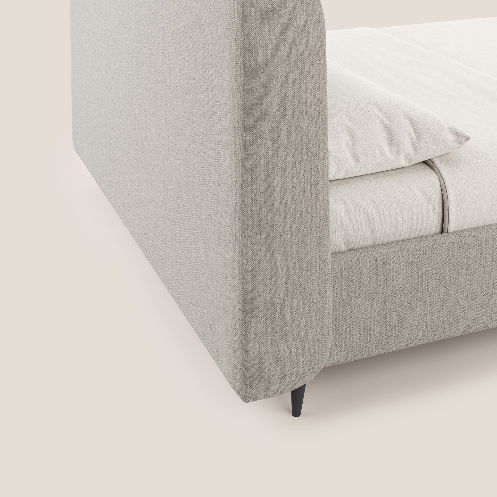 Nadine letto contenitore di design e comfort Italiano in tessuto impermeabile T19 - divani.store