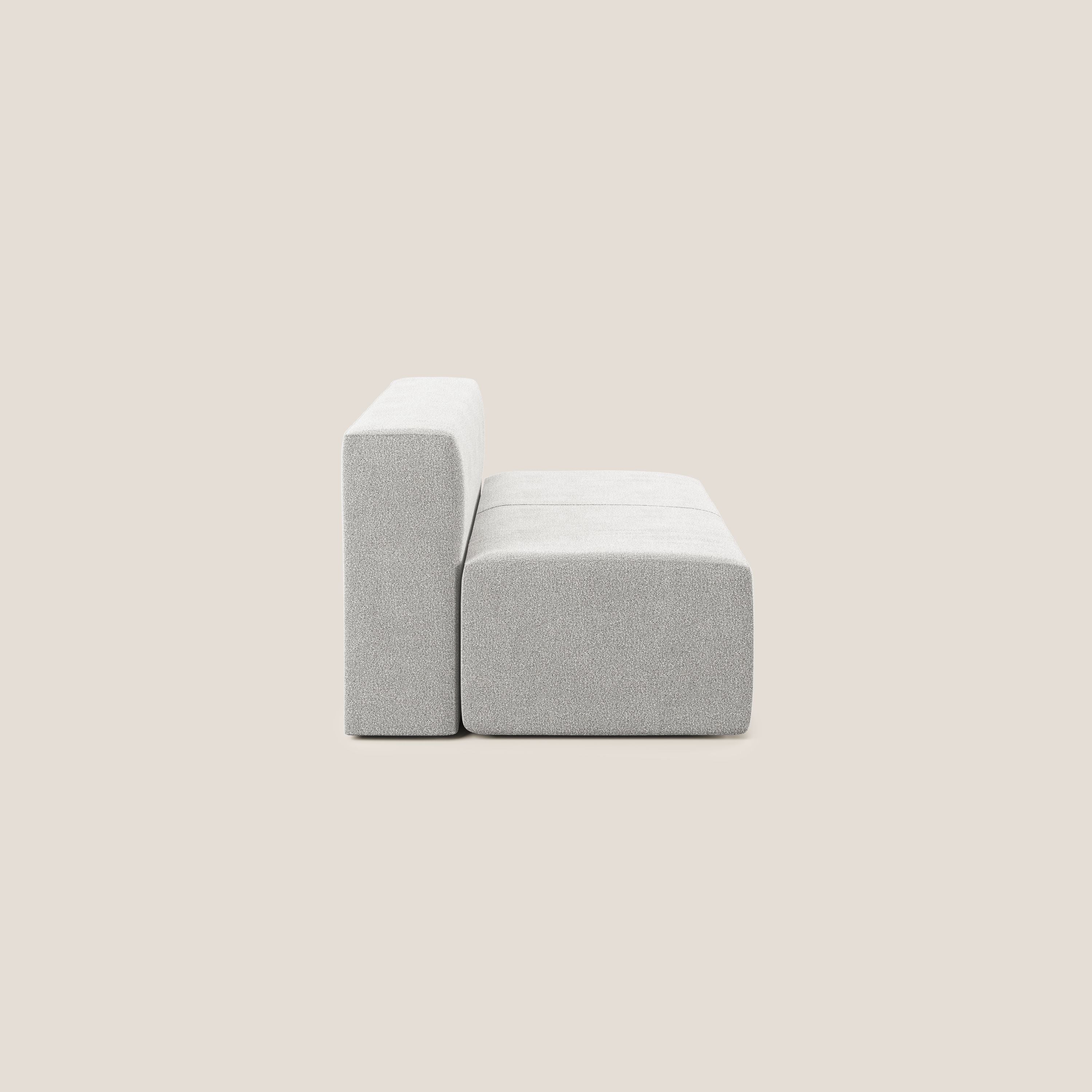 Nettuno modulo centrale maxi in morbido tessuto bouclè T07 grigio - divani.store