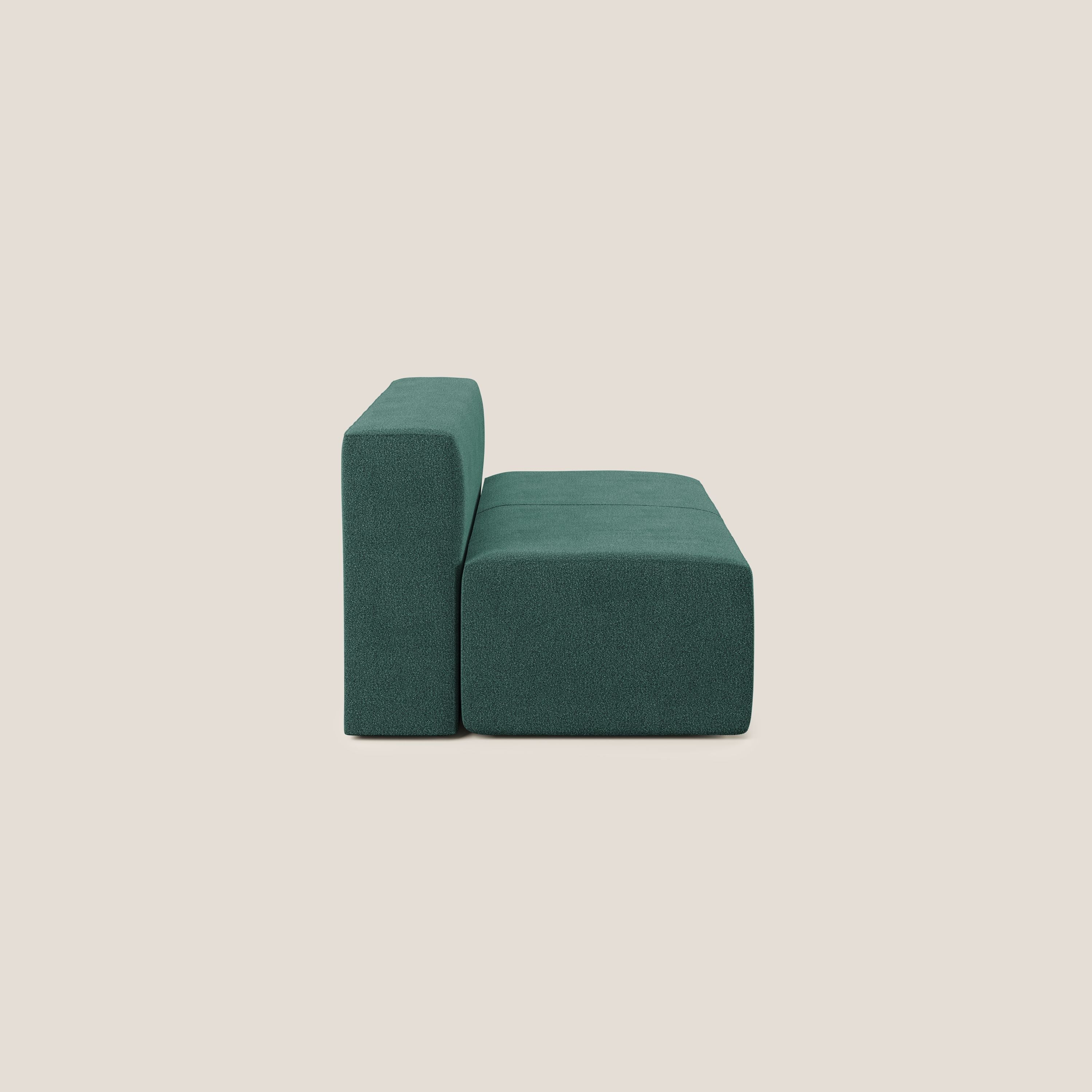 Nettuno modulo centrale maxi in morbido tessuto bouclè T07 verde - divani.store