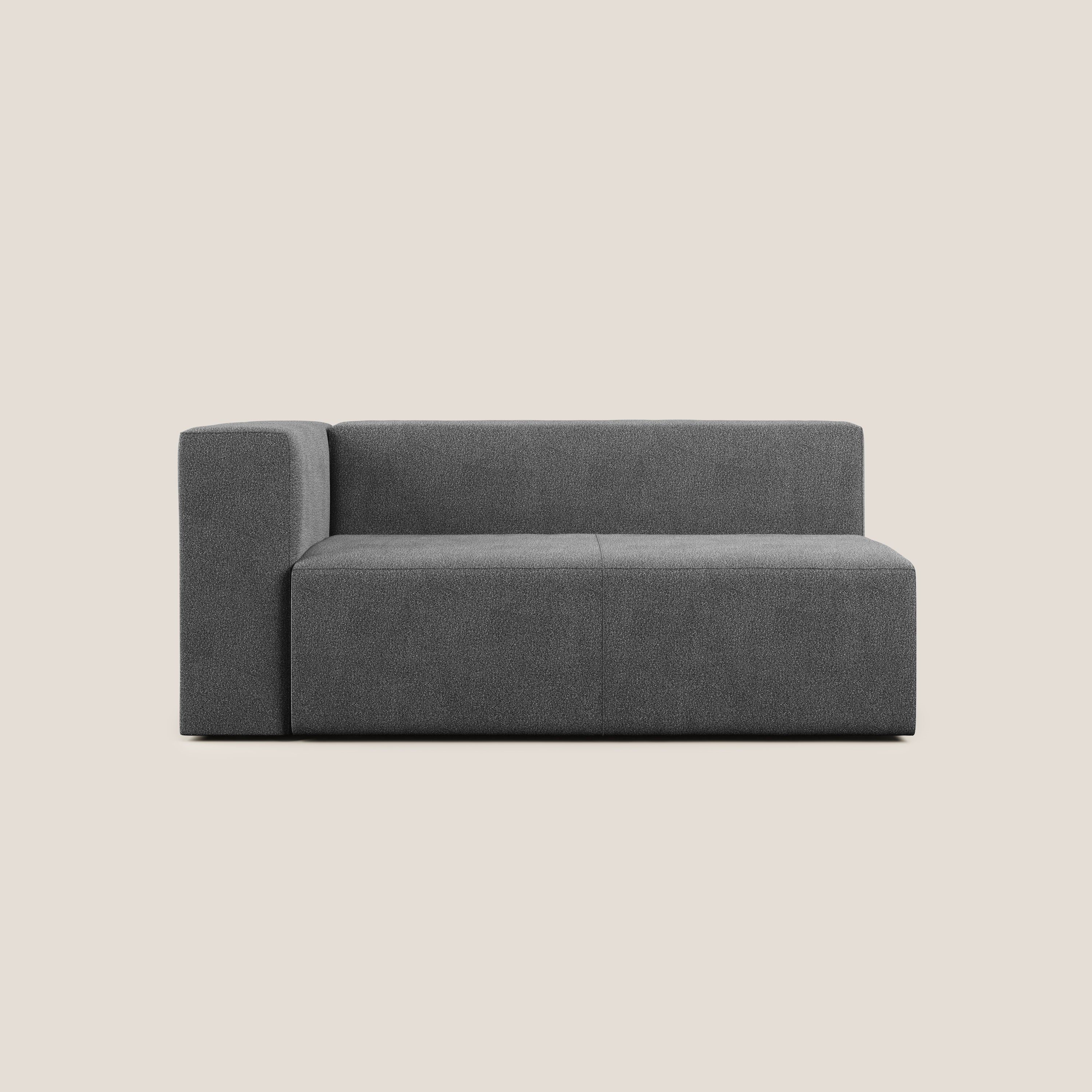Nettuno modulo angolo/laterale maxi in morbido tessuto bouclè T07 antracite - divani.store
