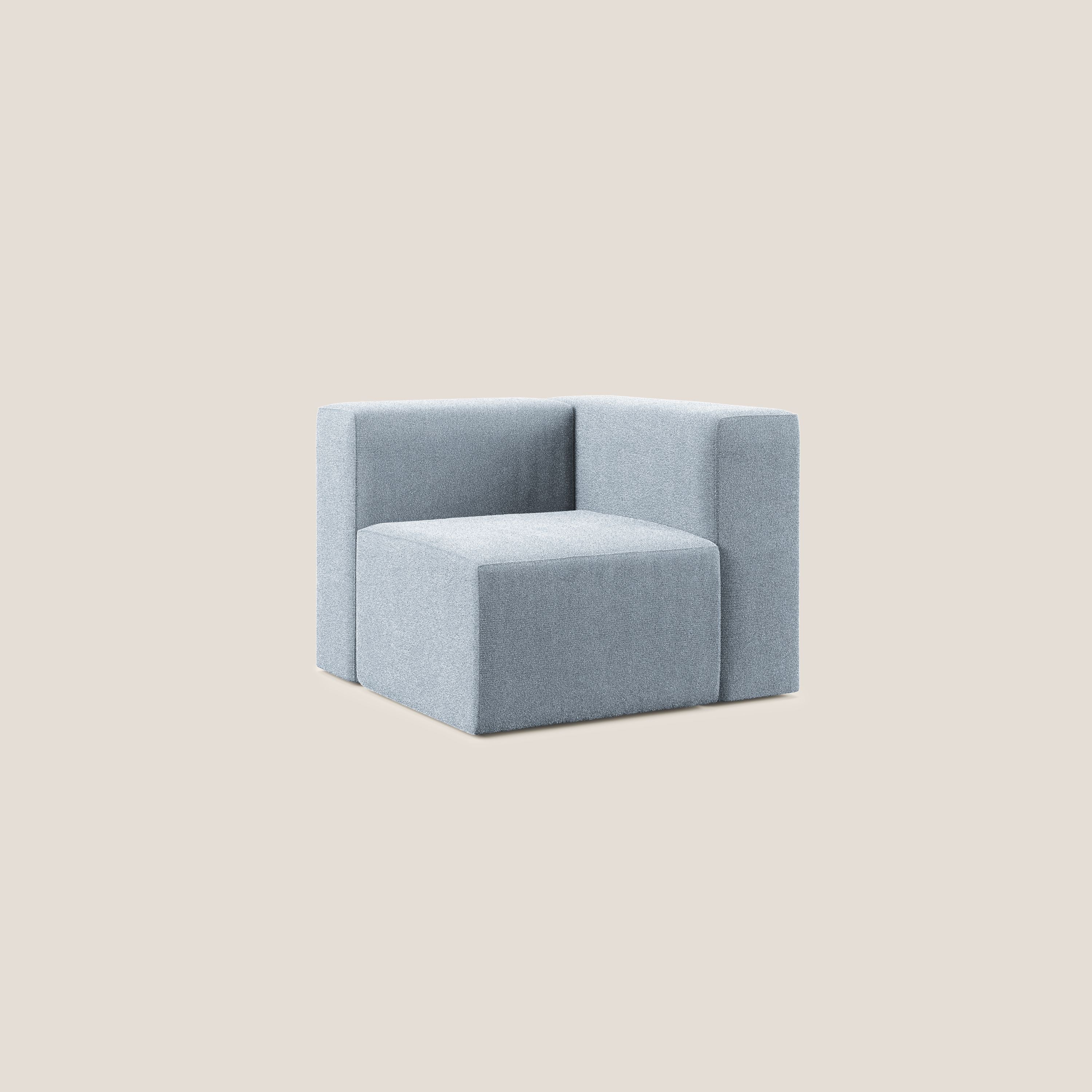 Nettuno modulo angolo/laterale in morbido tessuto bouclè T07 carta da zucchero - divani.store